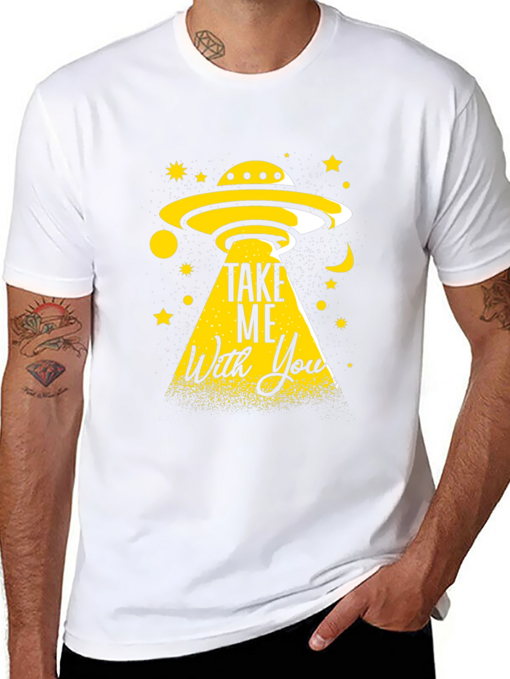 UFO Abduction Graphic Tee - Take Me With You