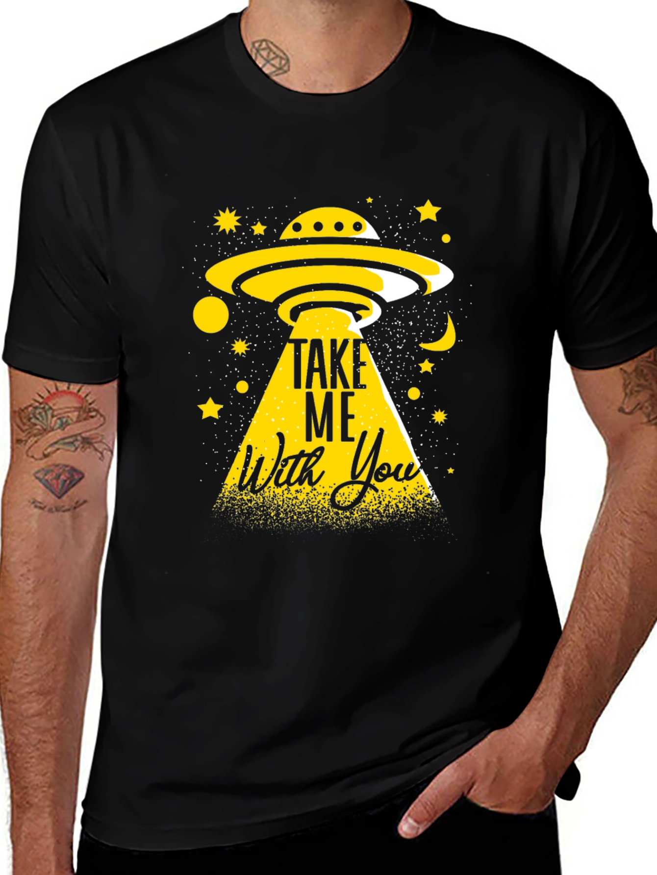 UFO Abduction Graphic Tee - Take Me With You