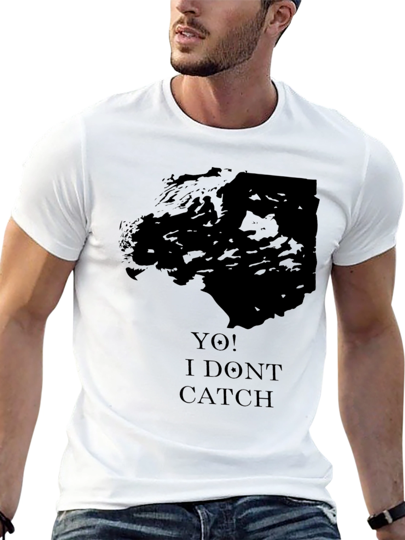 Yo! I Dont Catch Black Graphic Tee
