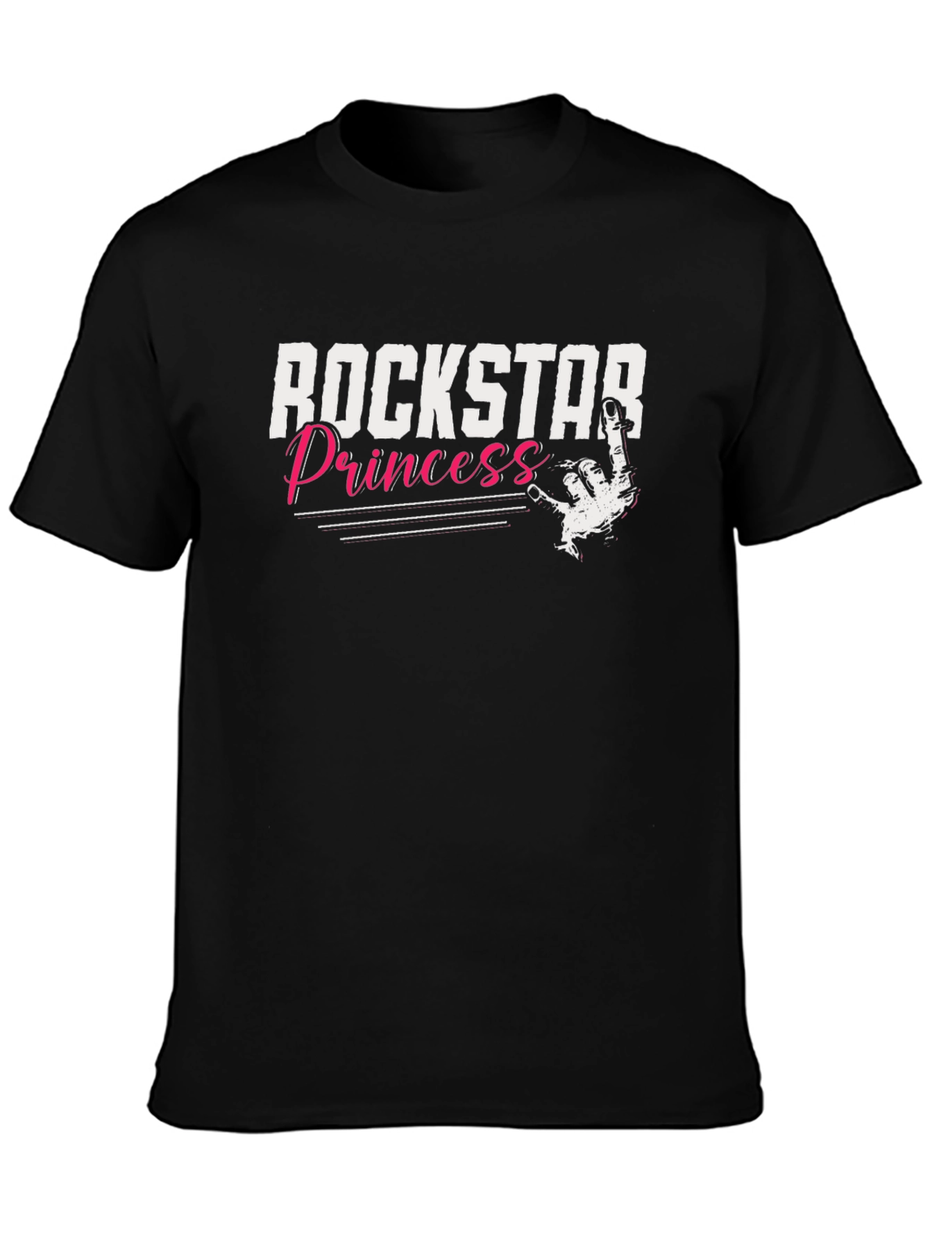 Rockstar Princess Black Graphic Tee