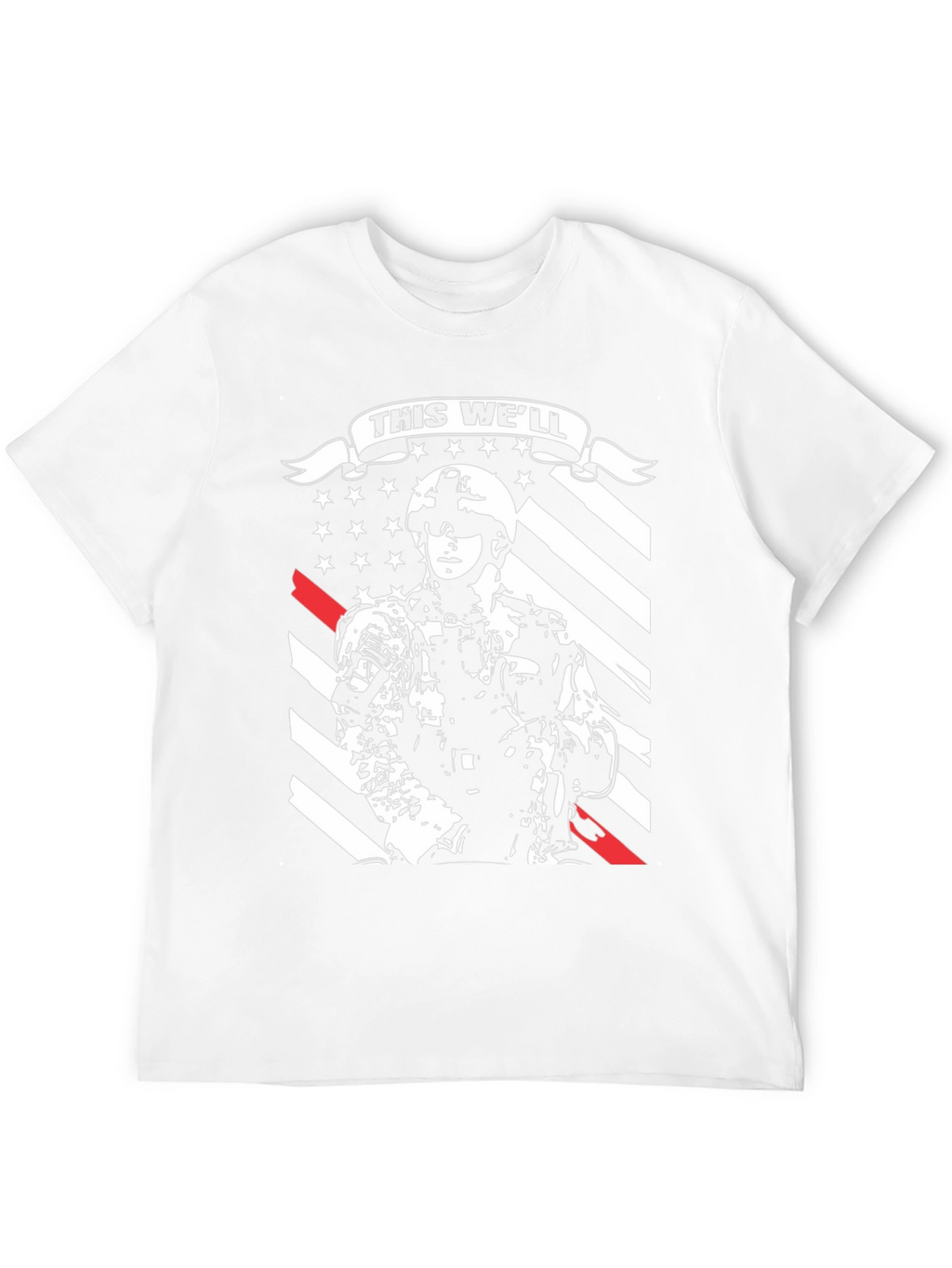 Military This Well Defend Graphic Tee