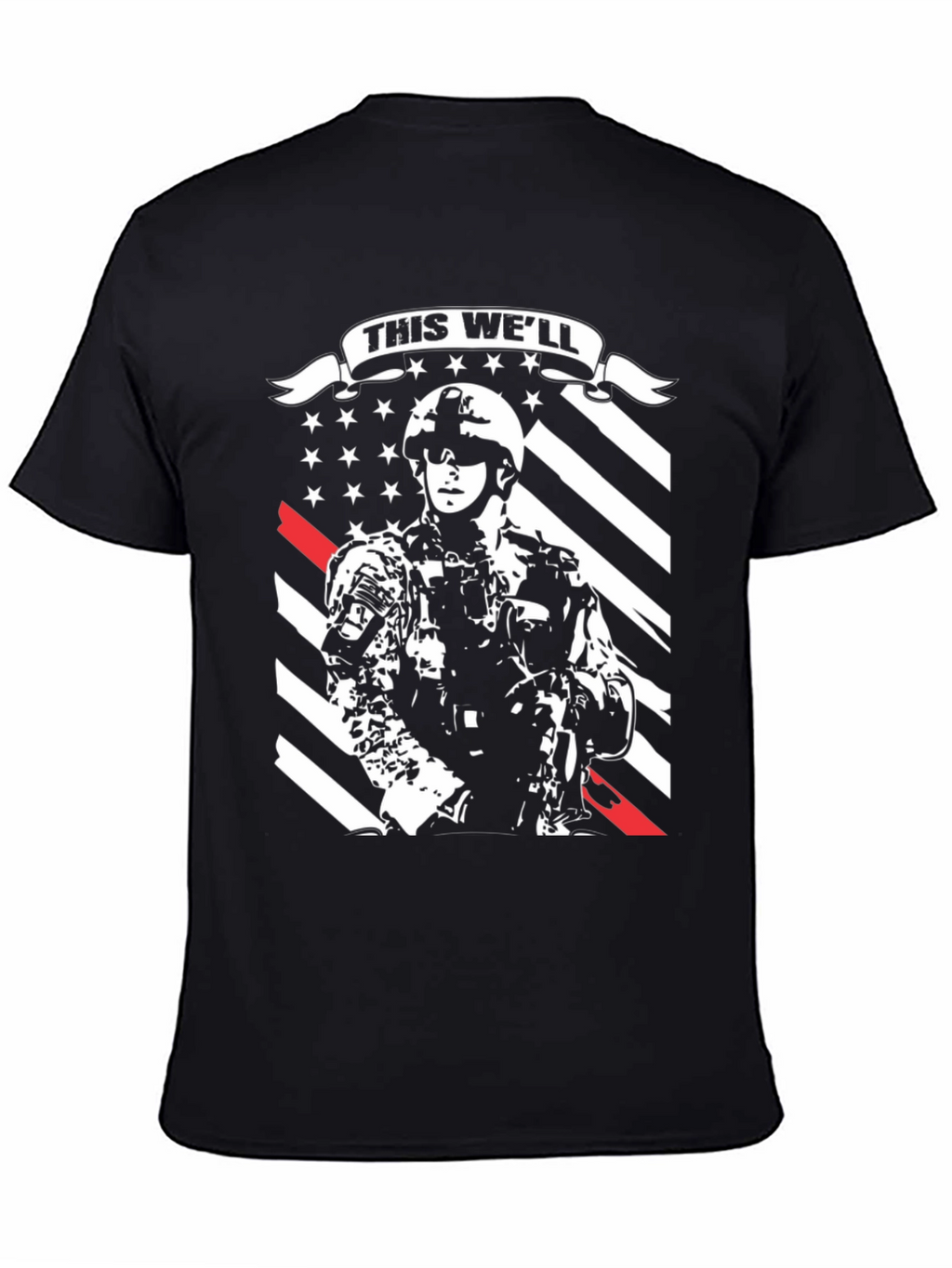 Military This Well Defend Graphic Tee