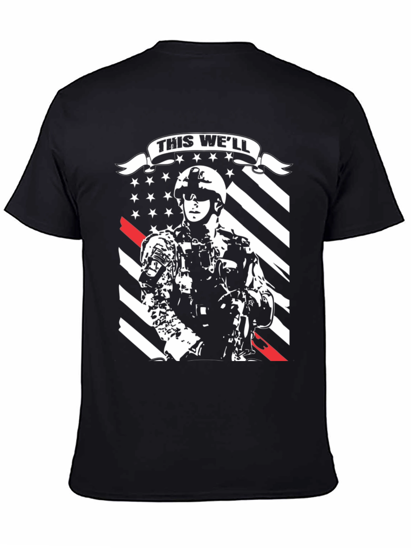 Military This Well Defend Graphic Tee