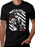 Military This Well Defend Graphic Tee