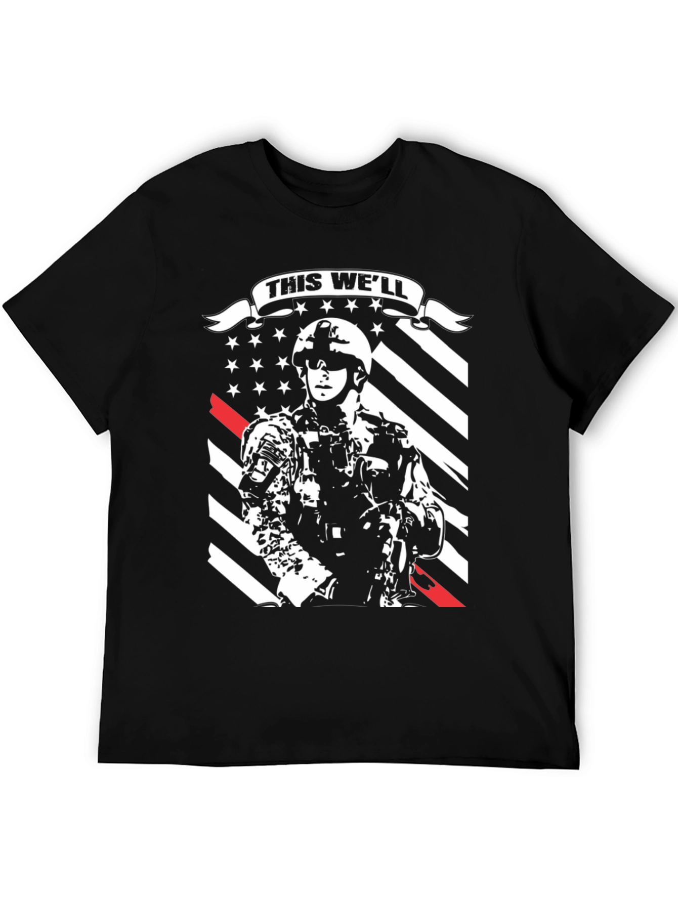 Military This Well Defend Graphic Tee