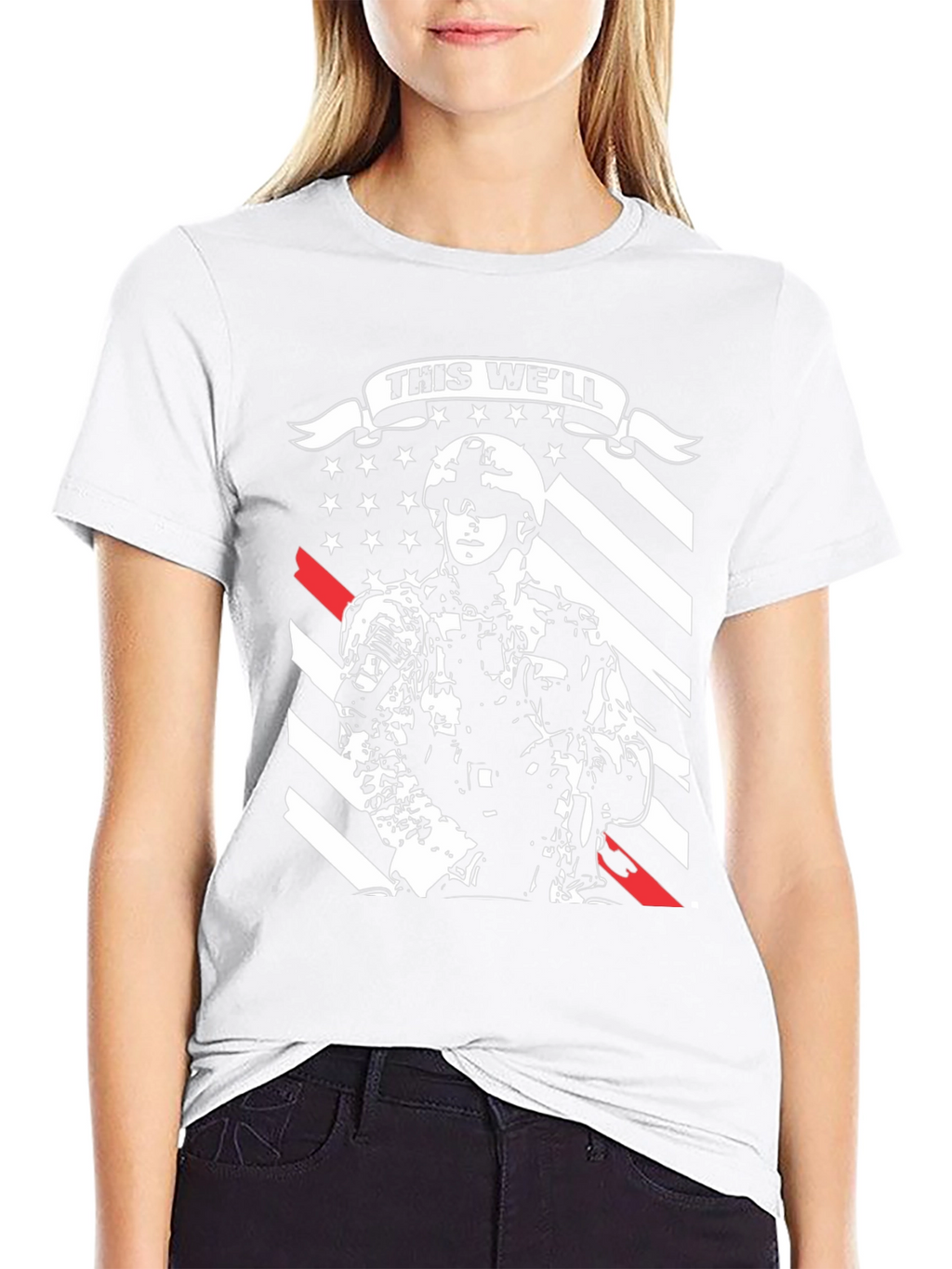 Military This Well Defend Graphic Tee