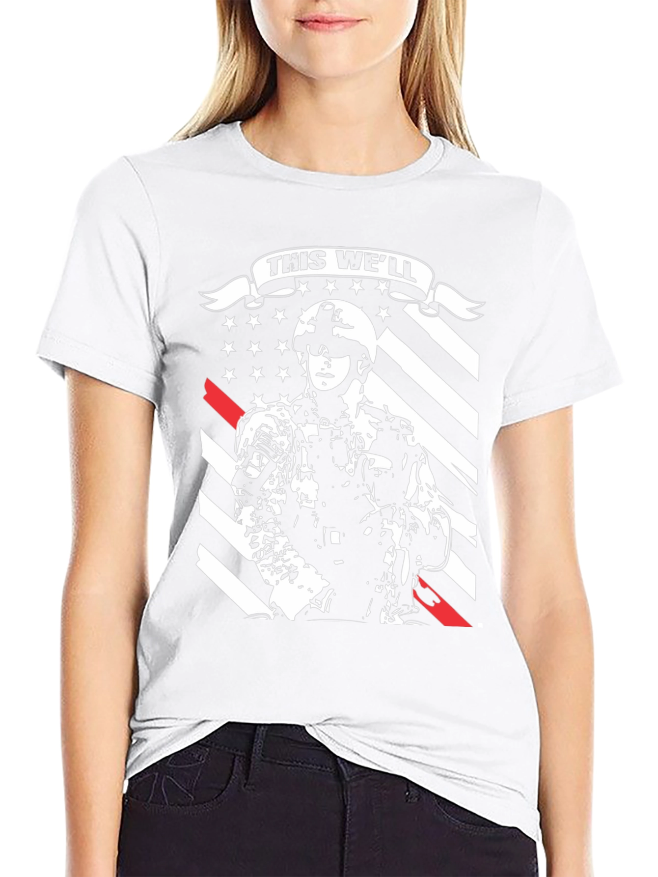 Military This Well Defend Graphic Tee