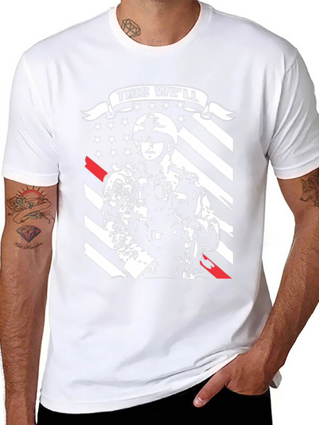 Military This Well Defend Graphic Tee