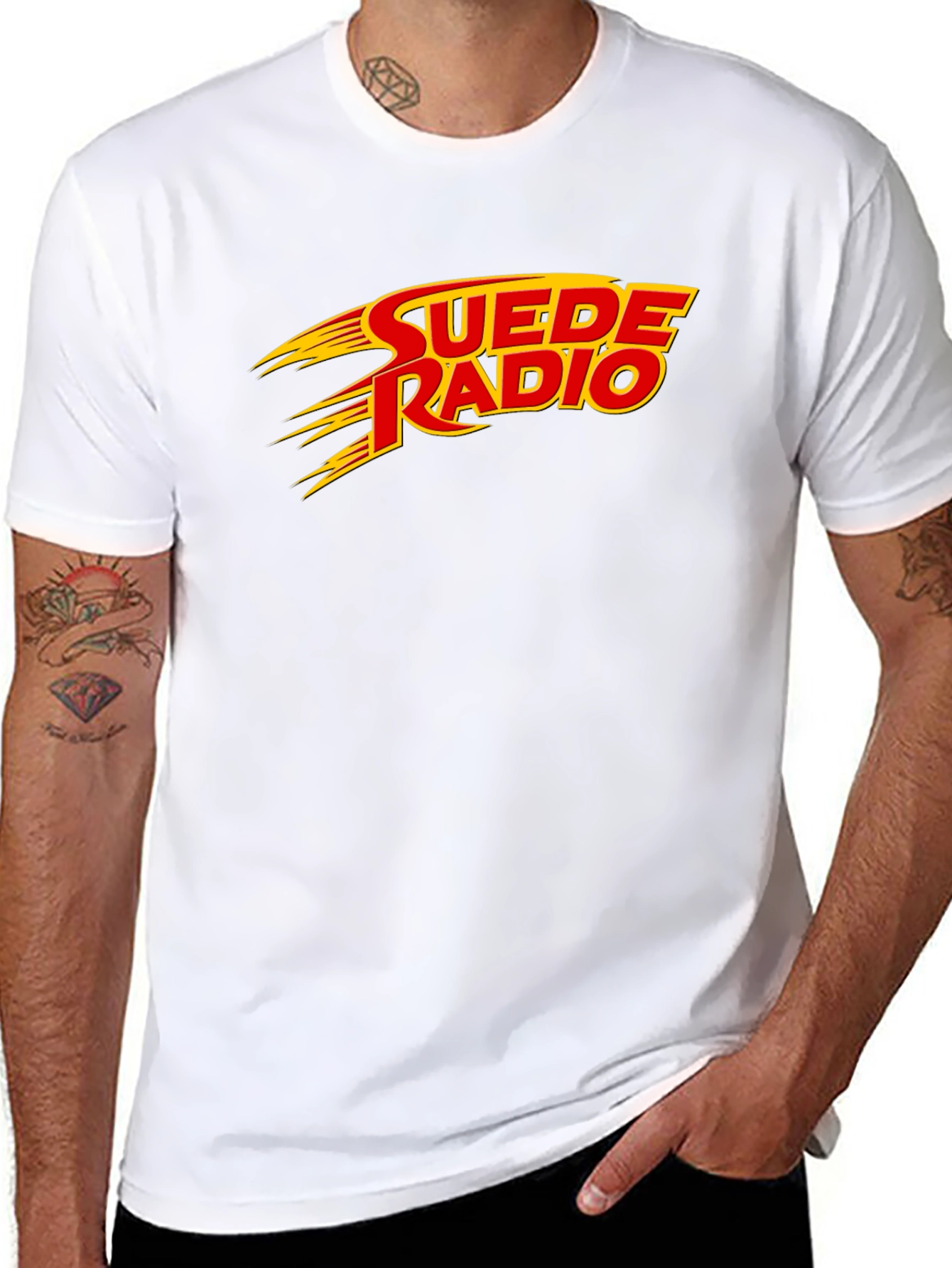 Suede Radio Graphic Tee - Cool Retro Style