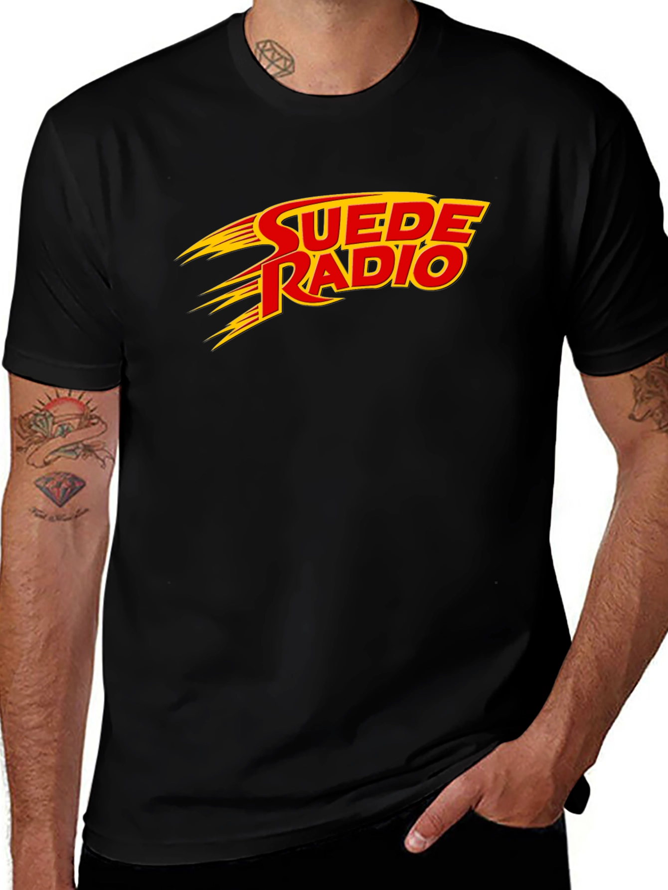 Suede Radio Graphic Tee - Cool Retro Style