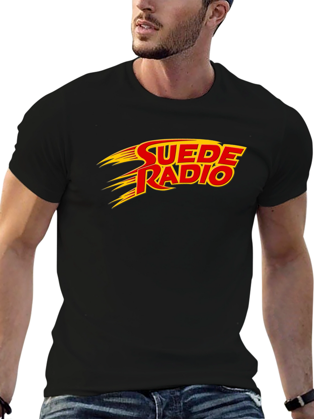 Suede Radio Graphic Tee - Cool Retro Style