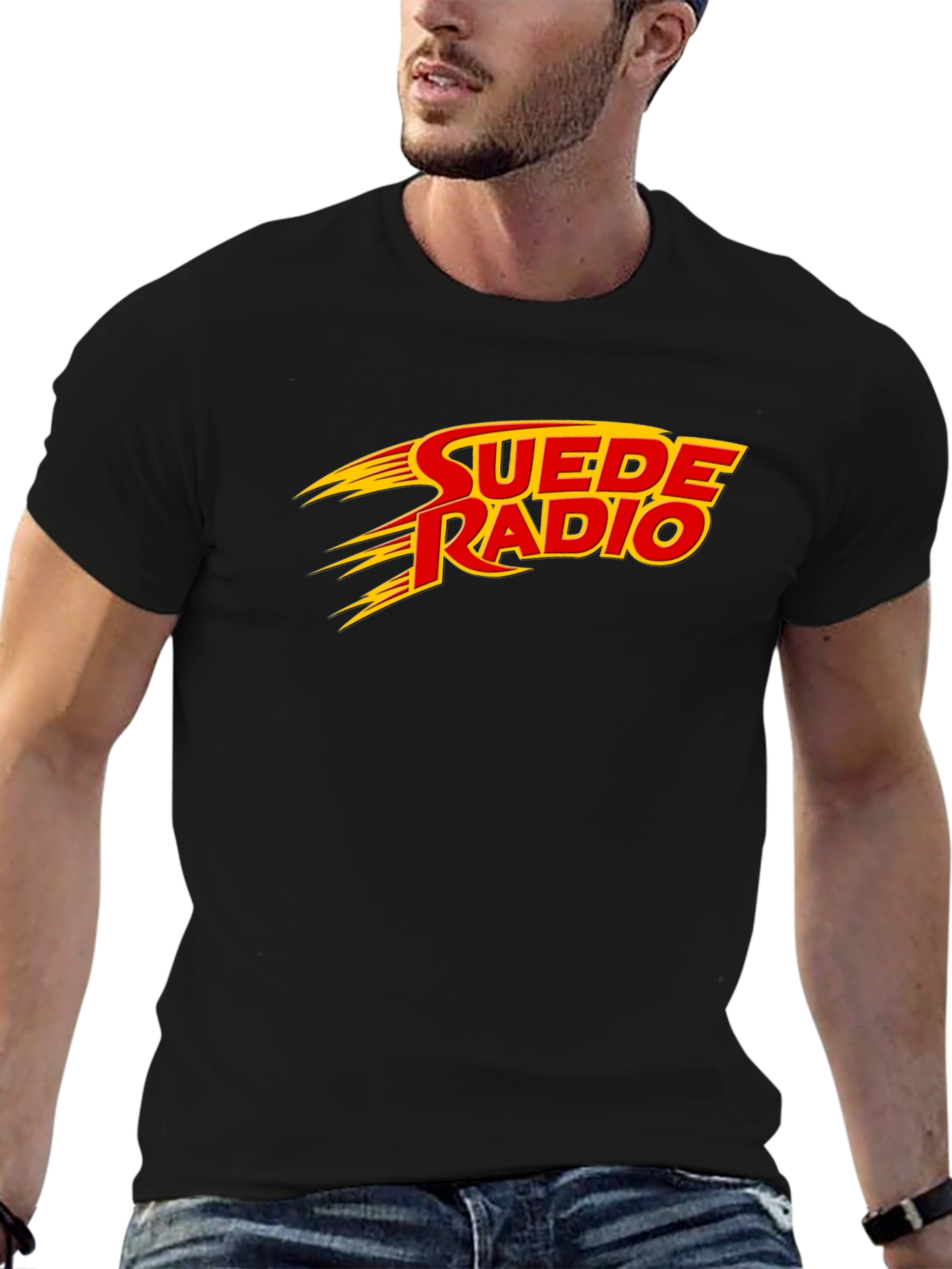 Suede Radio Graphic Tee - Cool Retro Style