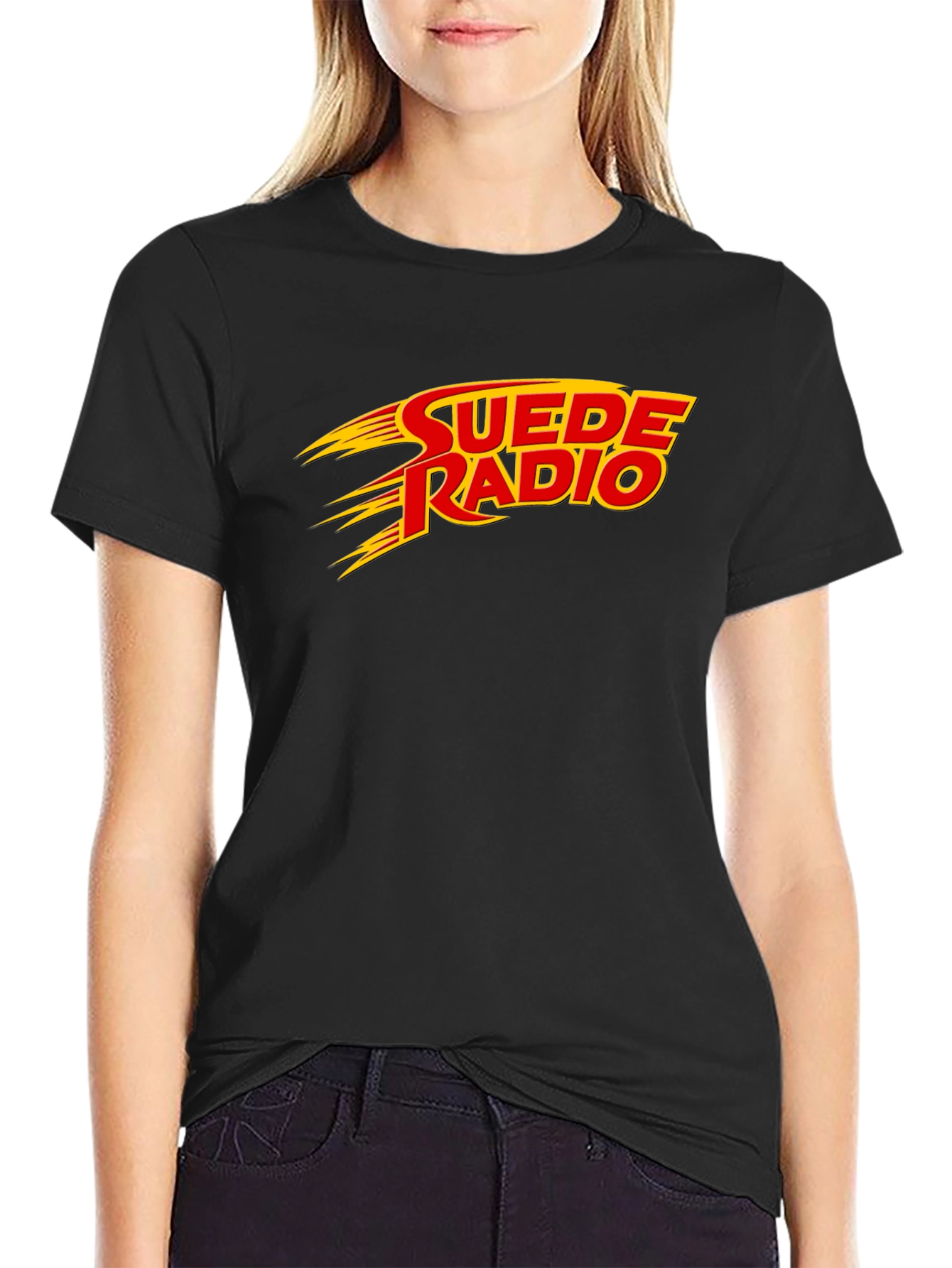 Suede Radio Graphic Tee - Cool Retro Style