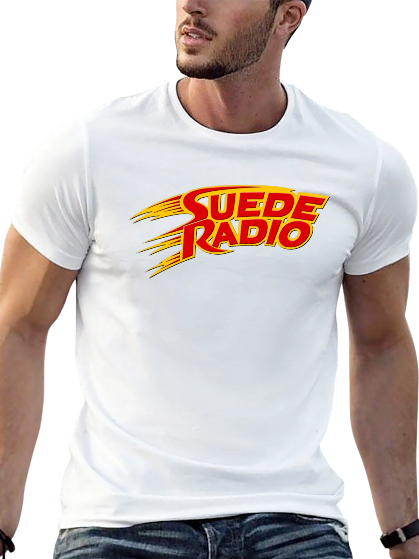 Suede Radio Graphic Tee - Cool Retro Style