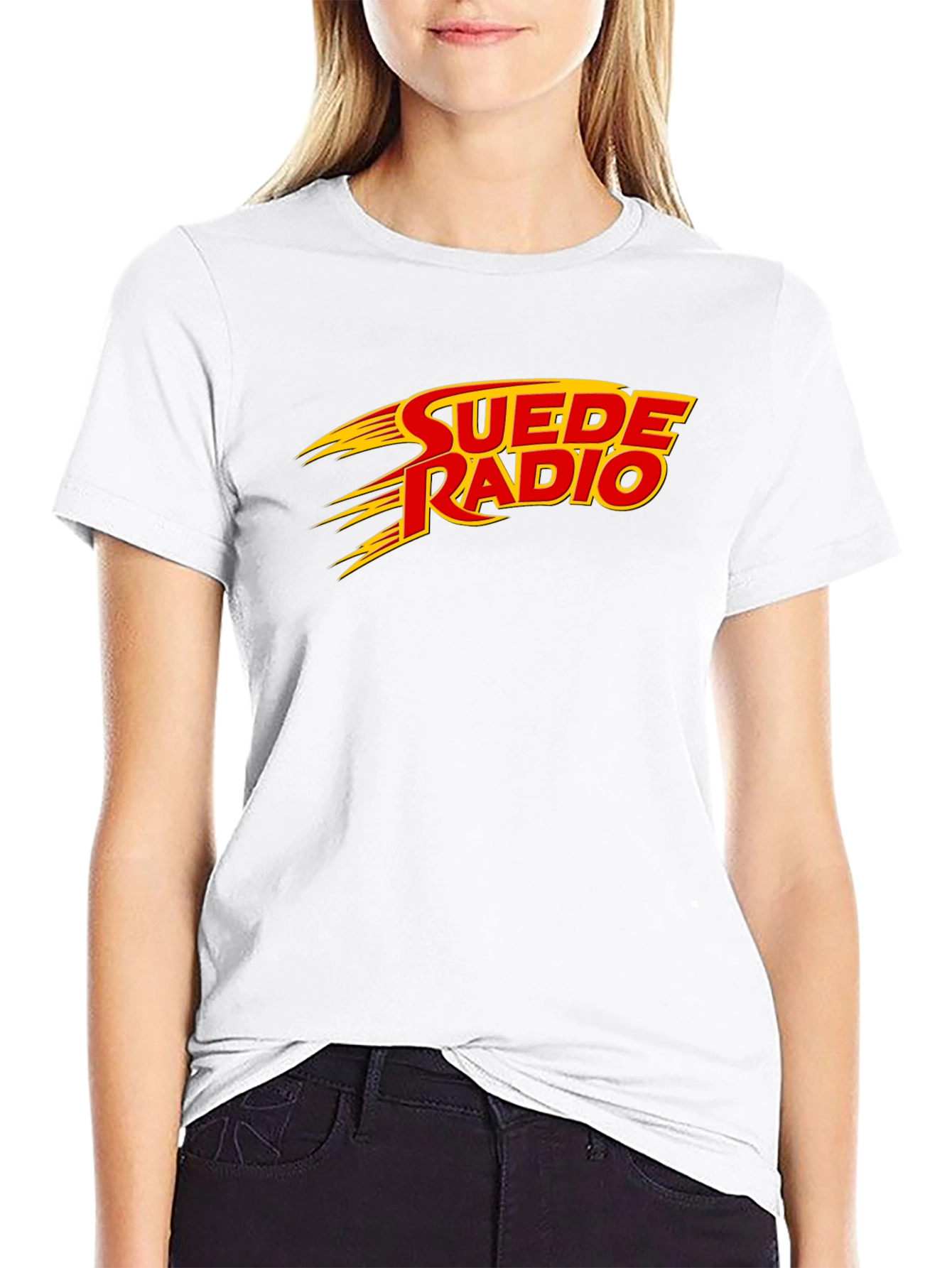 Suede Radio Graphic Tee - Cool Retro Style