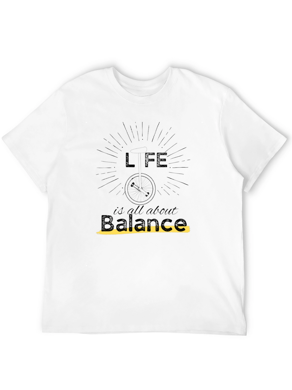 Life is Balance Graphic Black T-Shirt