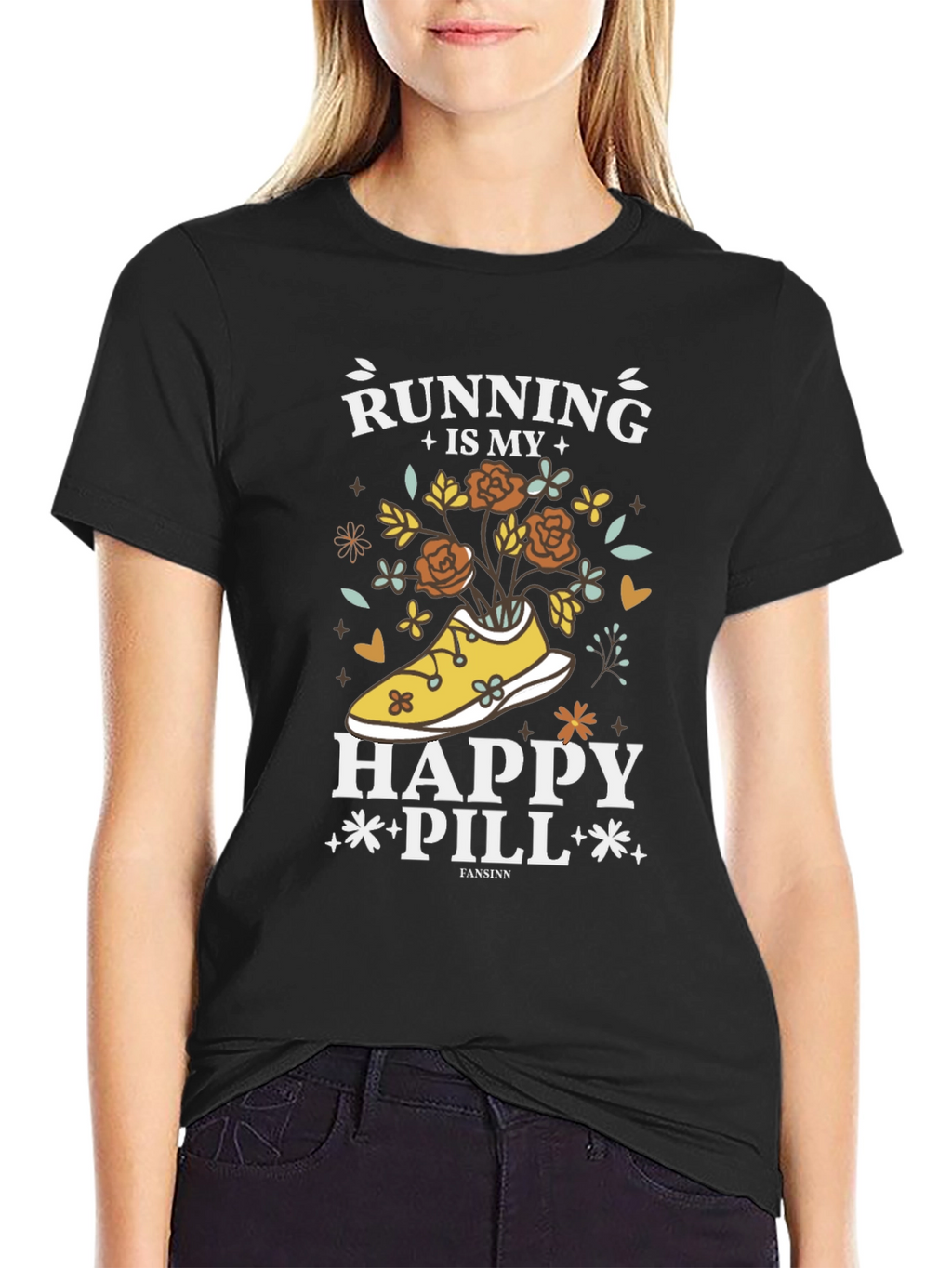 Running Is My Happy Pill T-Shirt