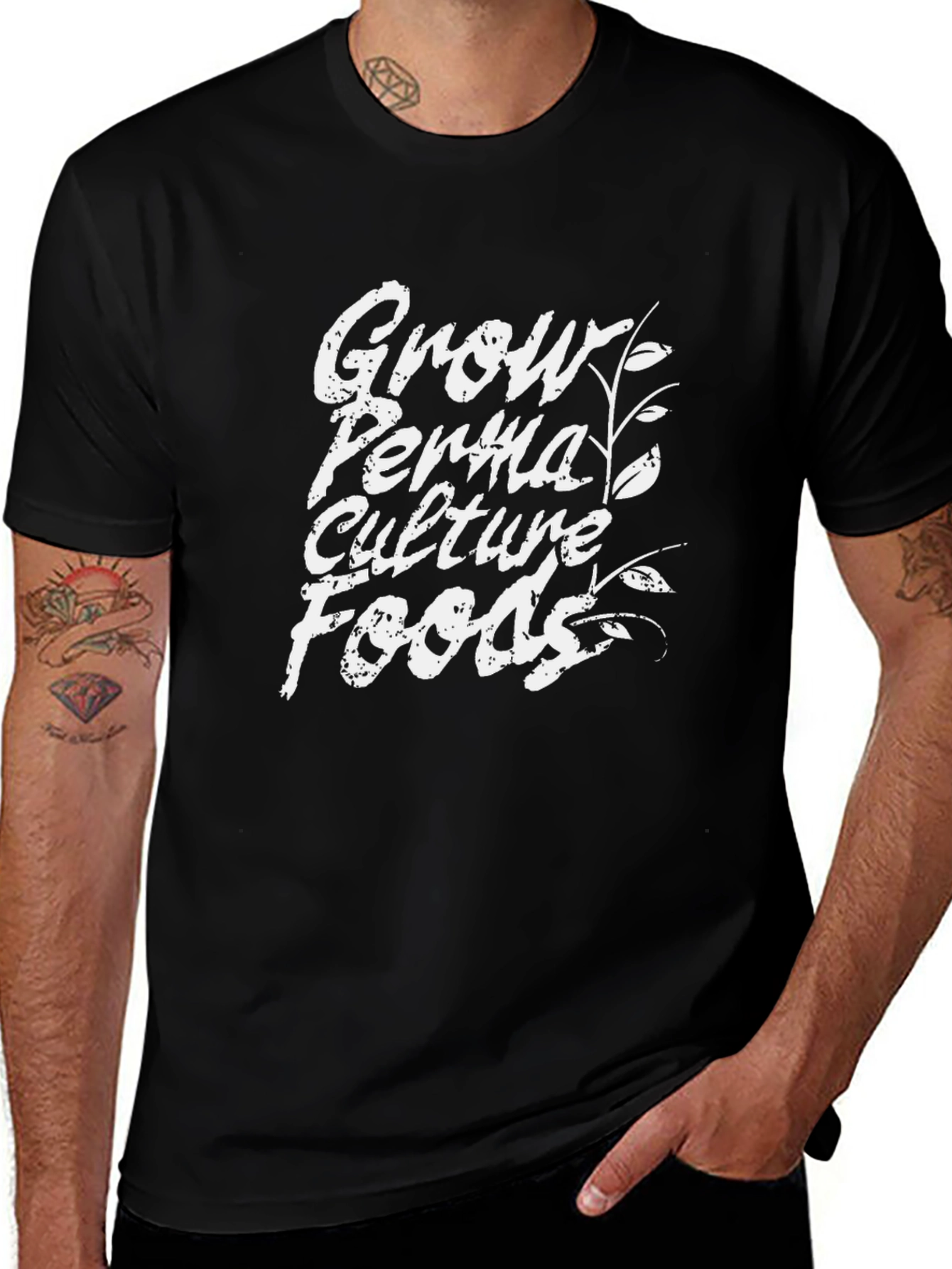 Grow Perma Culture Foods Black T-Shirt