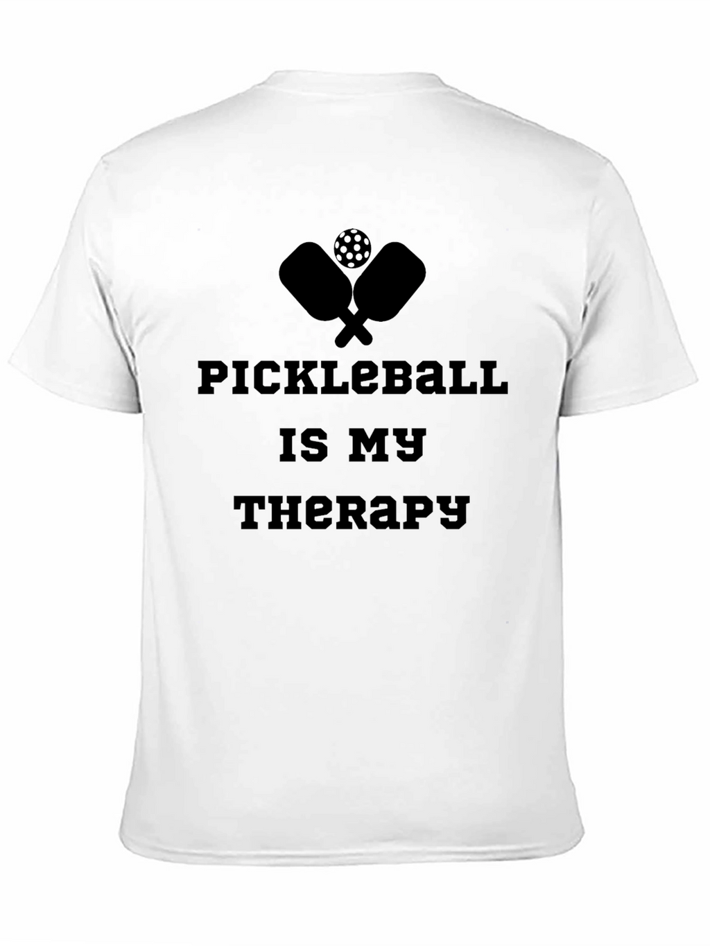 Pickleball Therapy T-Shirt - Black Sporty Tee