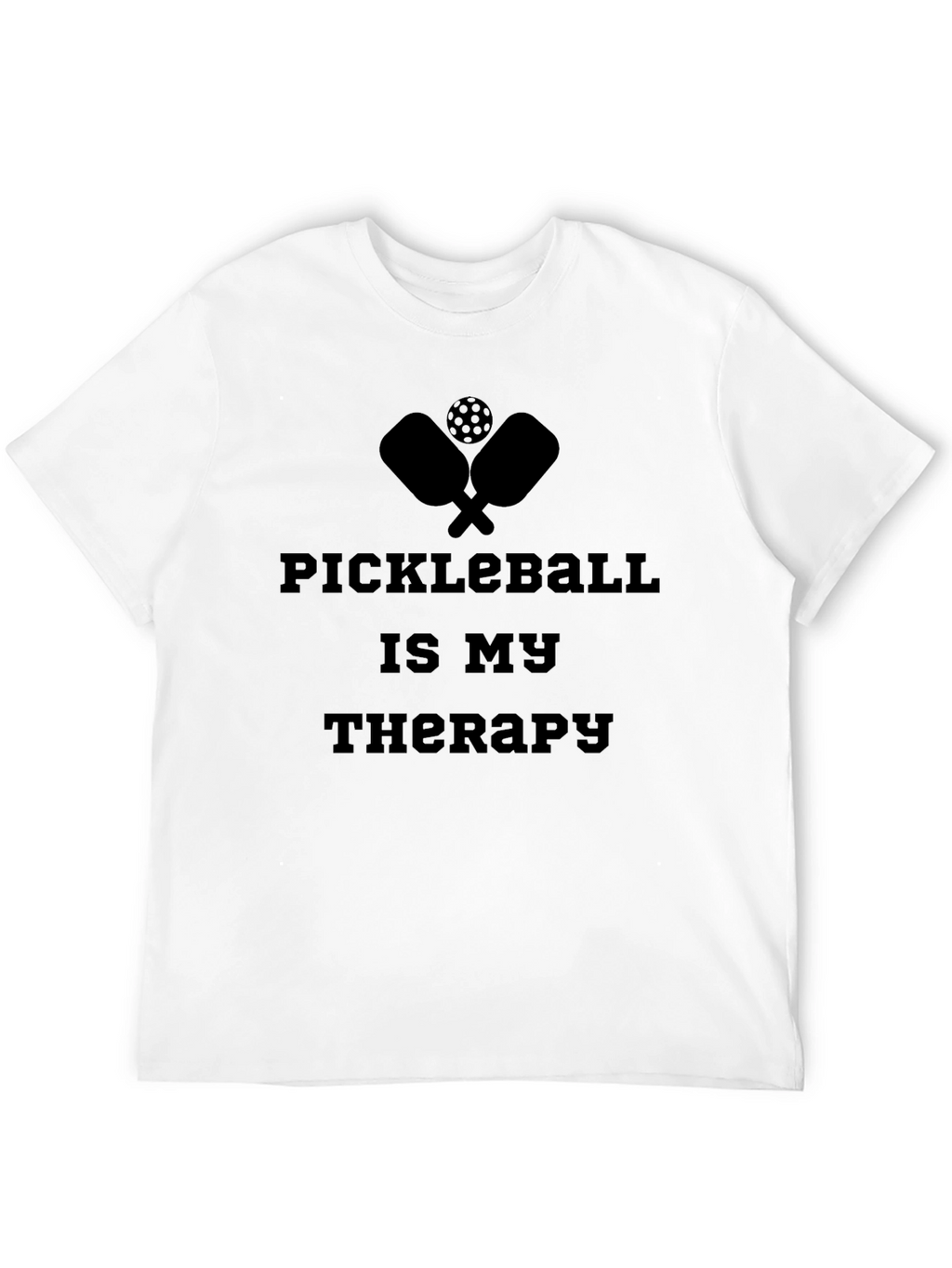 Pickleball Therapy T-Shirt - Black Sporty Tee