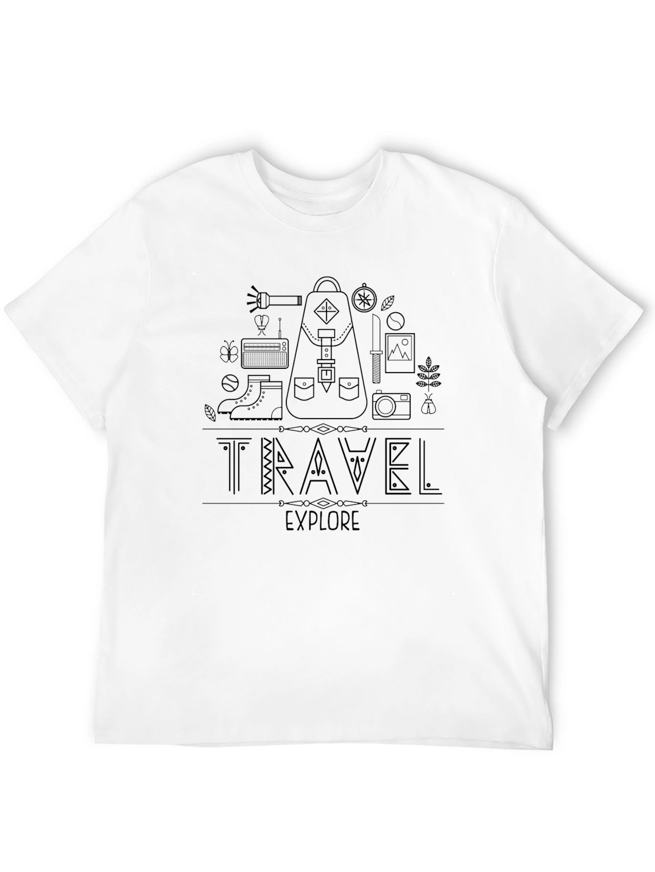 Travel & Explore Graphic Tee - Adventure Awaits