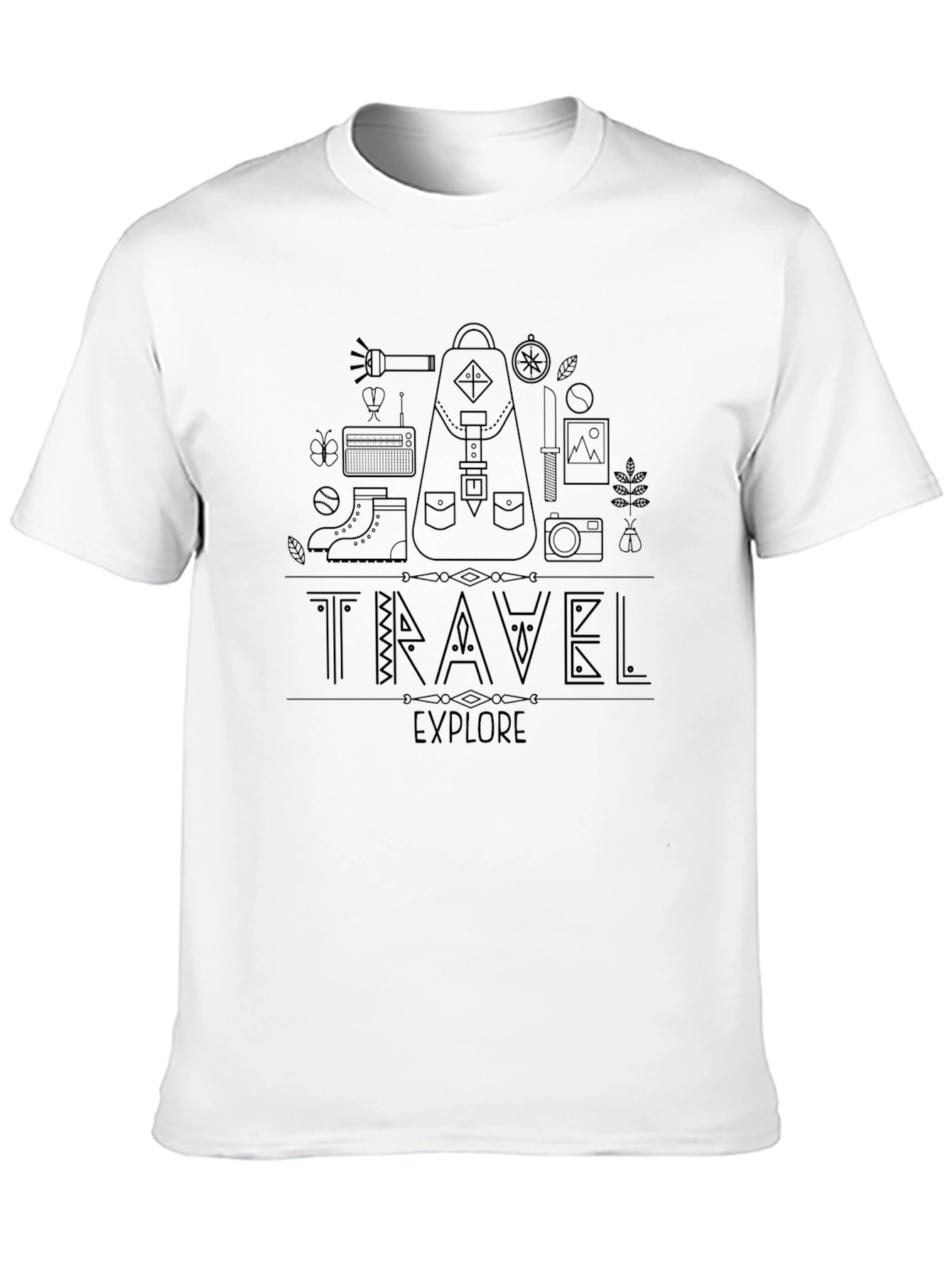 Travel & Explore Graphic Tee - Adventure Awaits