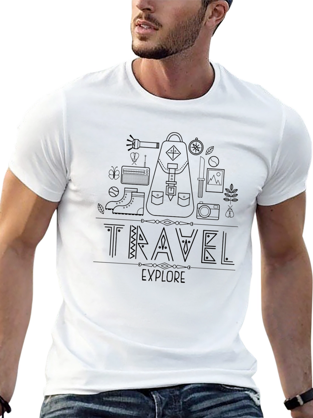 Travel & Explore Graphic Tee - Adventure Awaits