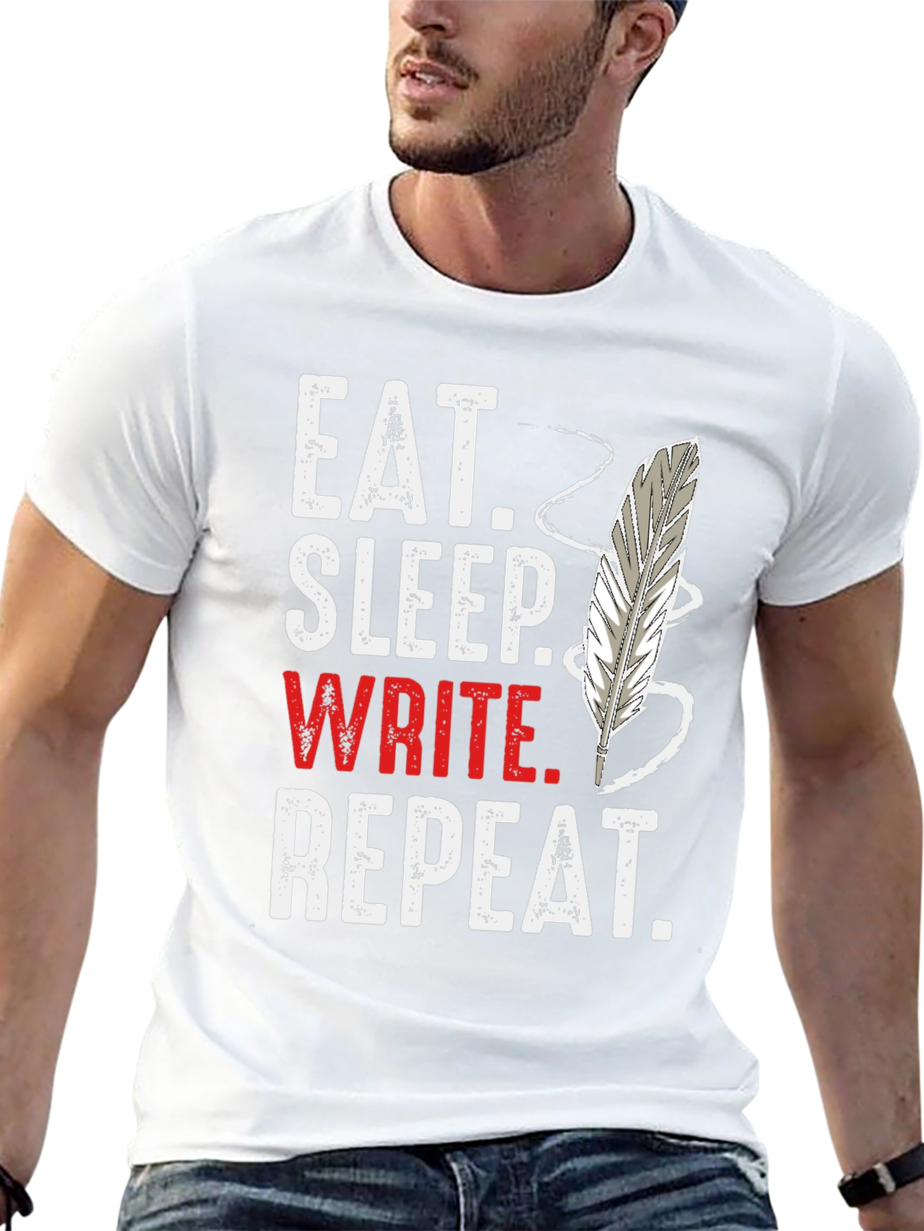 Eat Sleep Write Repeat Graphic T-Shirt