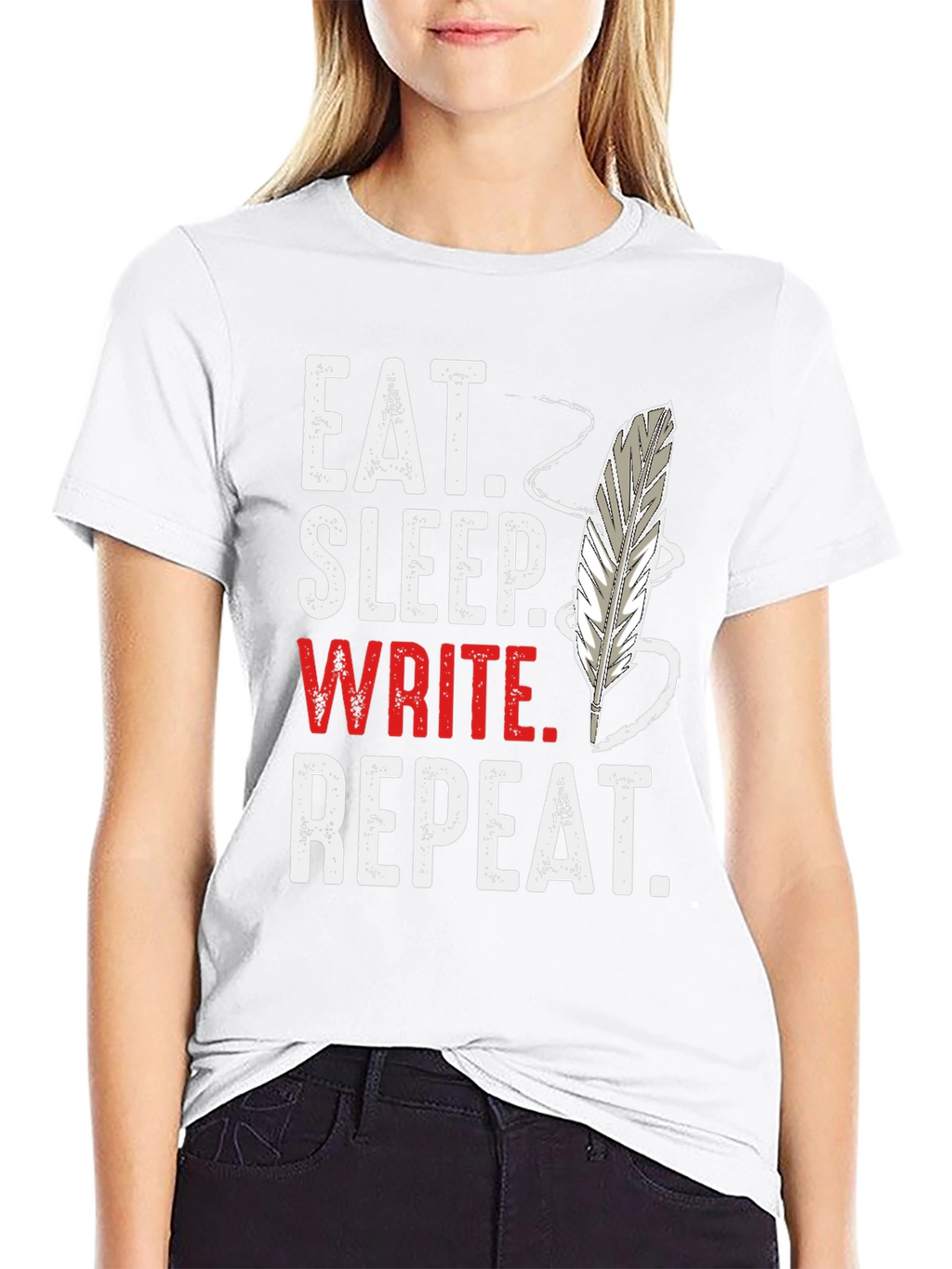 Eat Sleep Write Repeat Graphic T-Shirt
