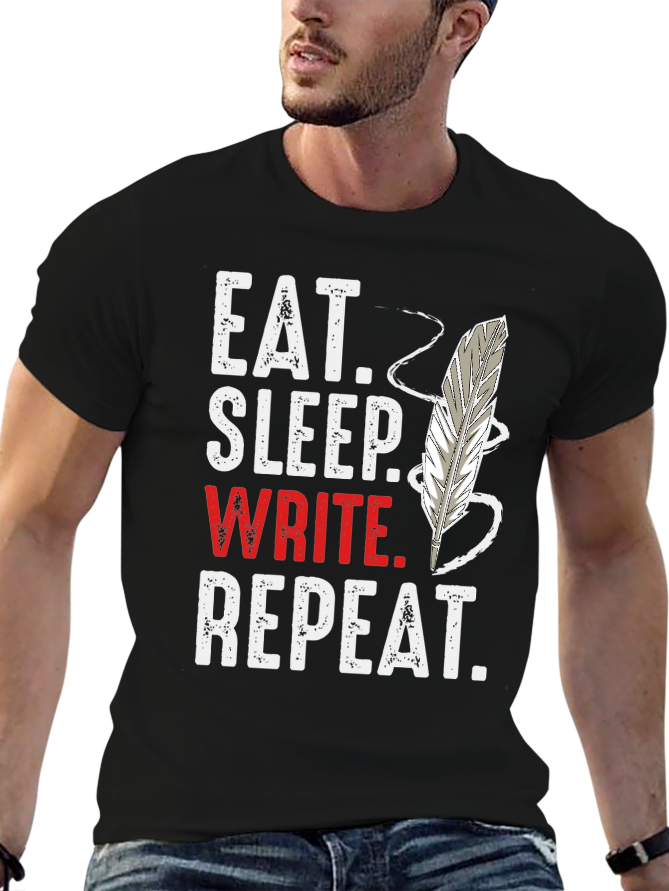 Eat Sleep Write Repeat Graphic T-Shirt