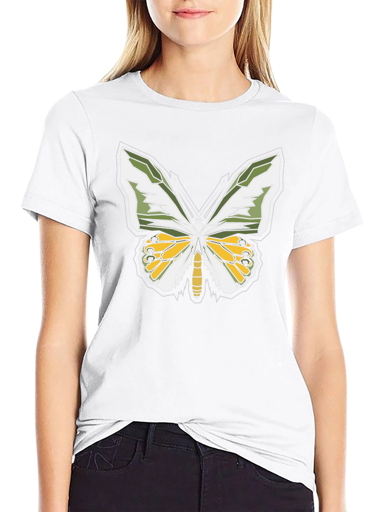 Butterfly Graphic T-Shirt - Black Casual Tee