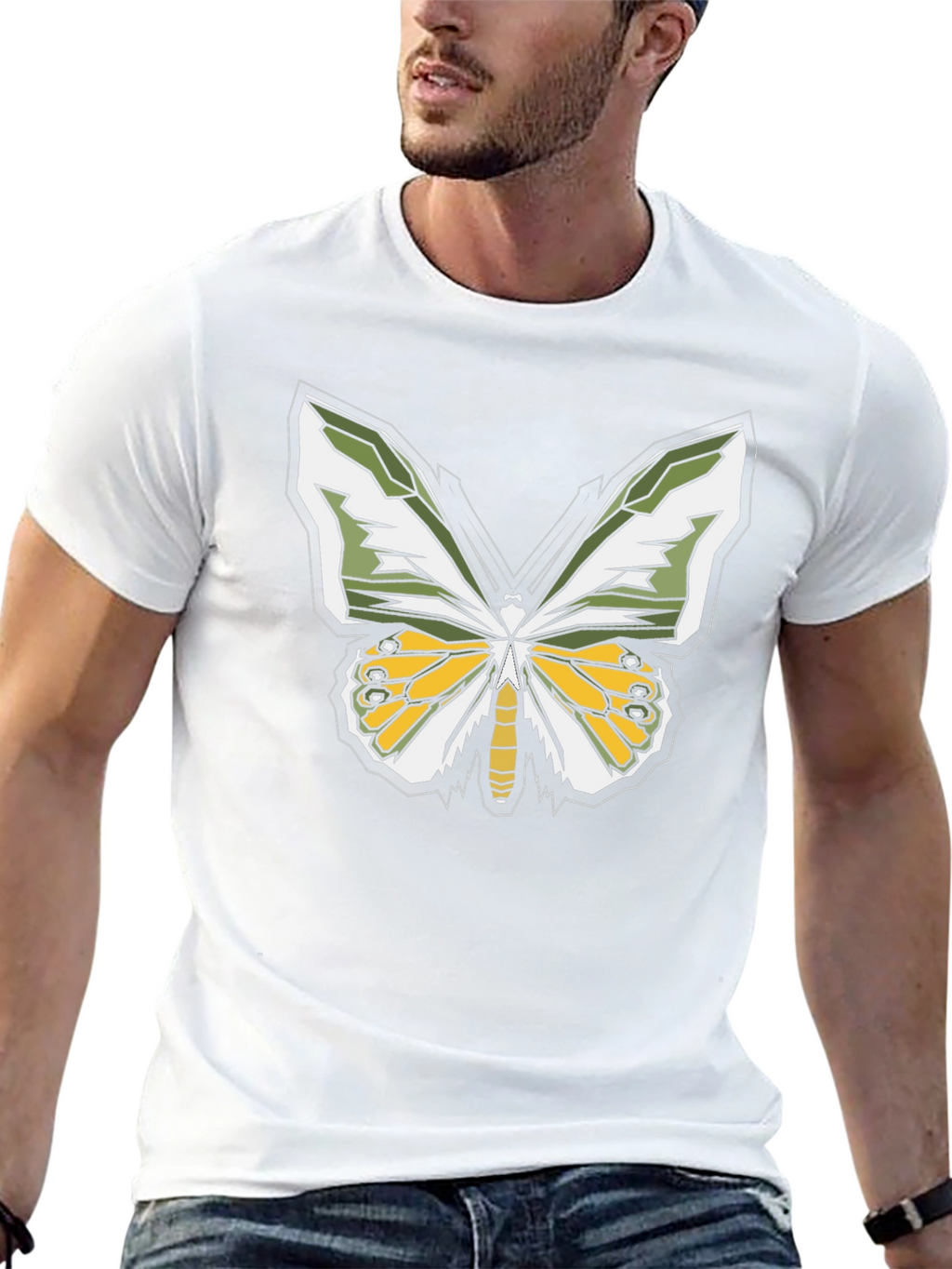 Butterfly Graphic T-Shirt - Black Casual Tee