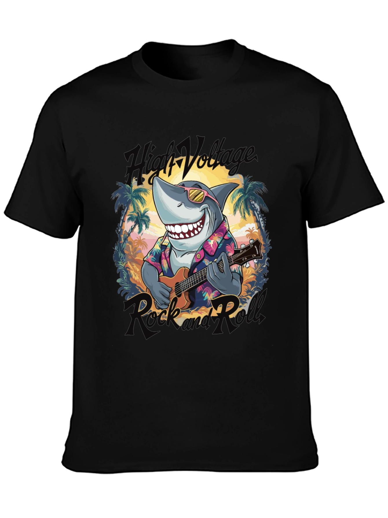 High Voltage Rock Shark T-Shirt