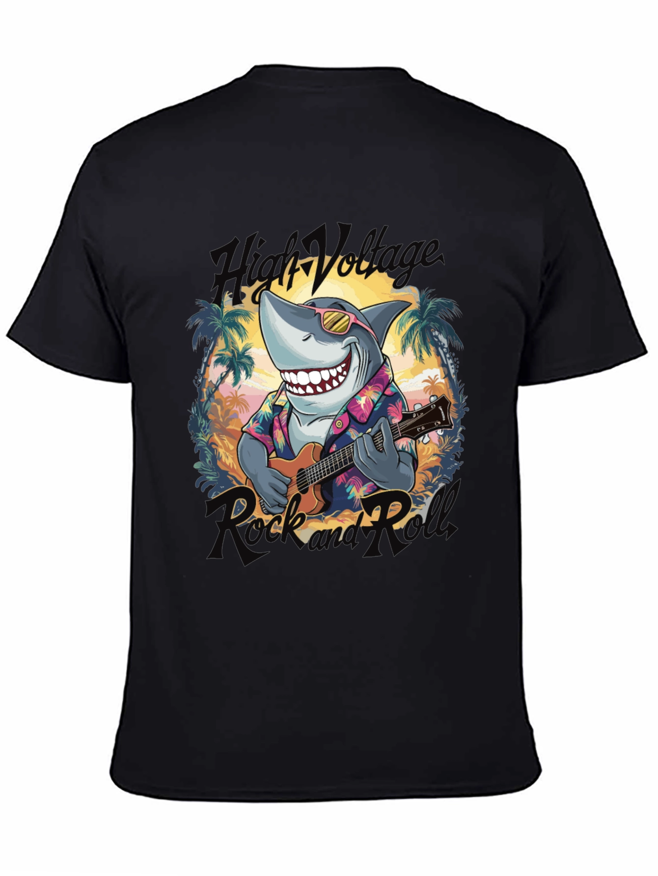 High Voltage Rock Shark T-Shirt