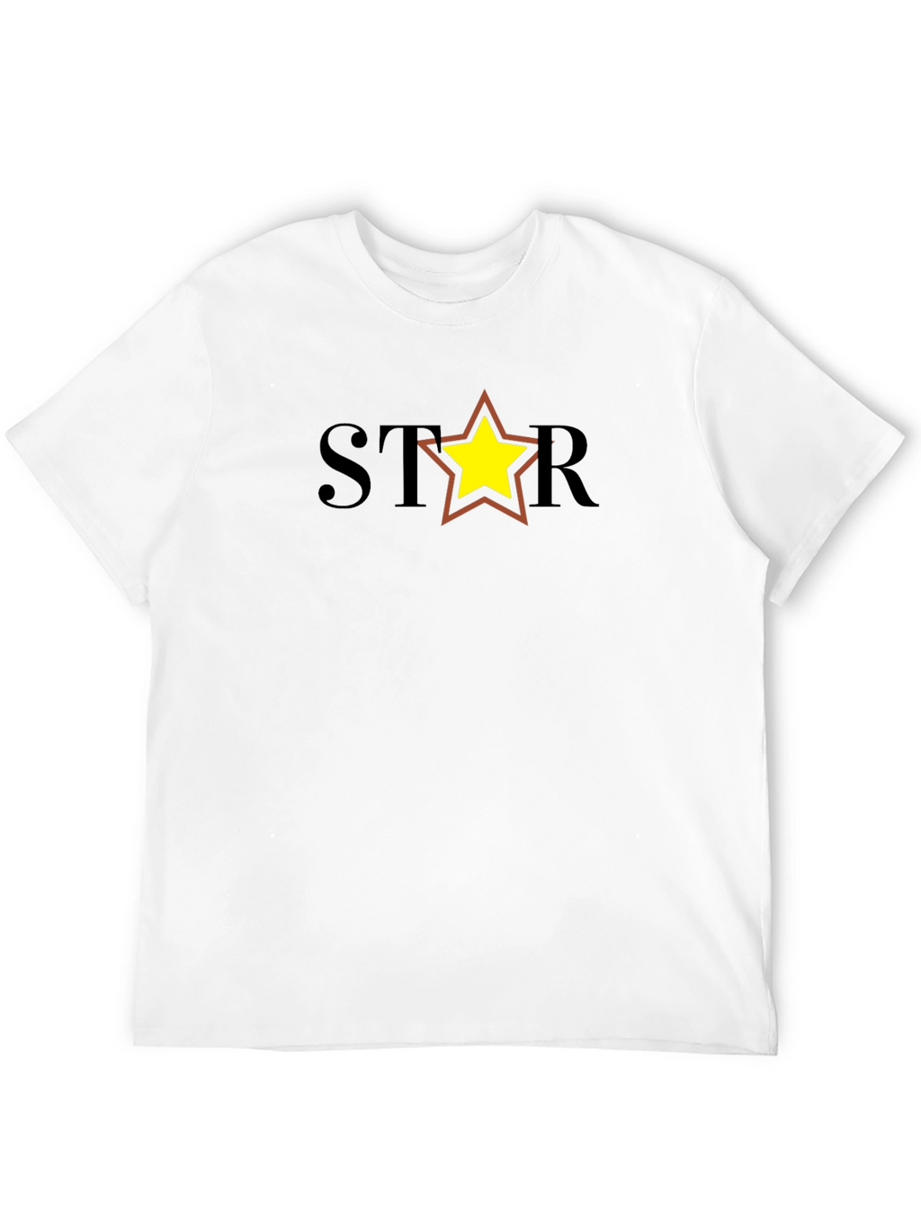 Star Graphic Tee - Black Cotton Blend Casual Shirt