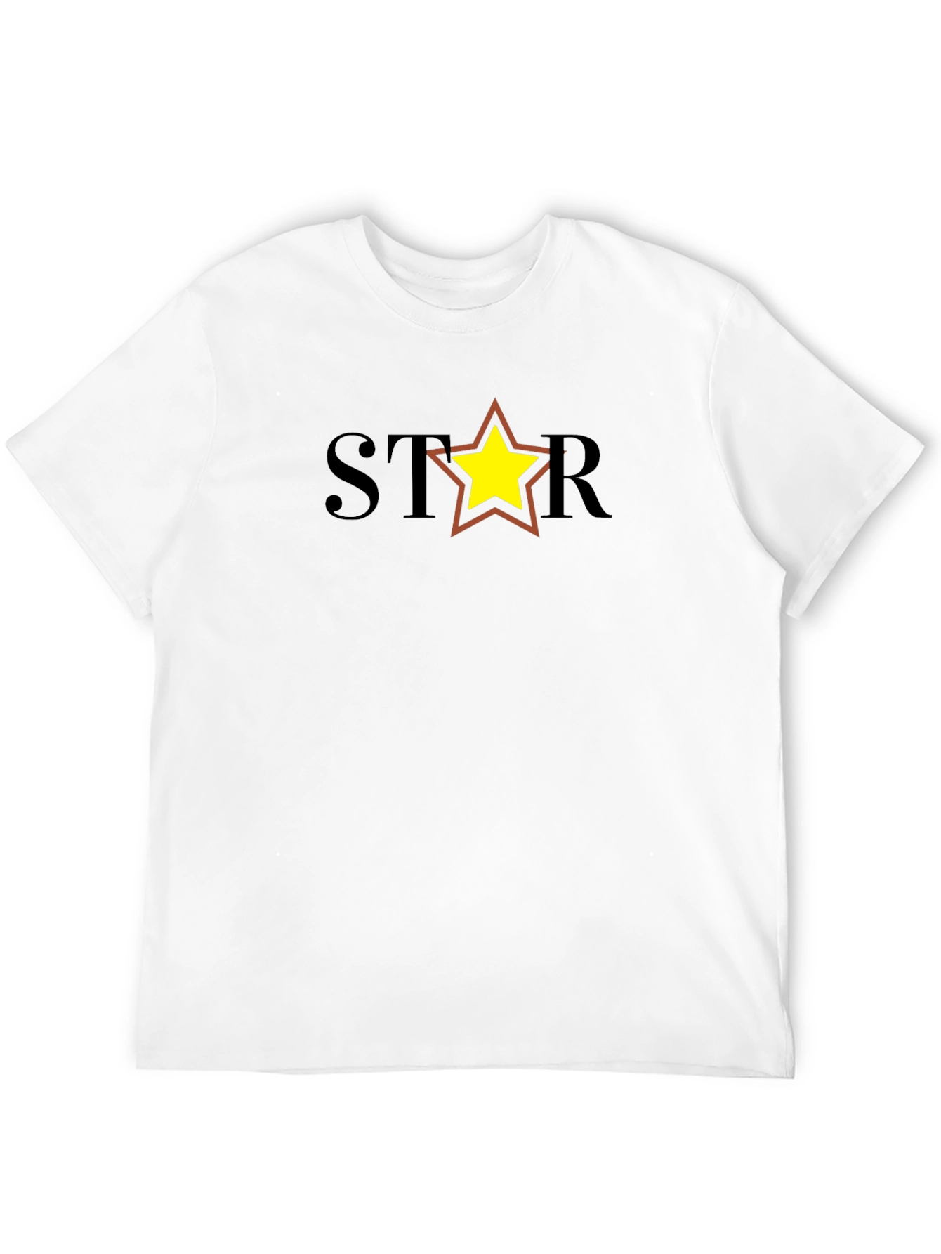 Star Graphic Tee - Black Cotton Blend Casual Shirt
