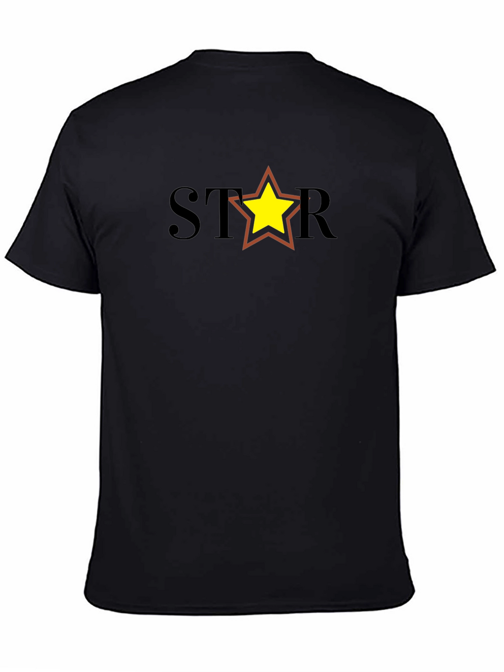 Star Graphic Tee - Black Cotton Blend Casual Shirt
