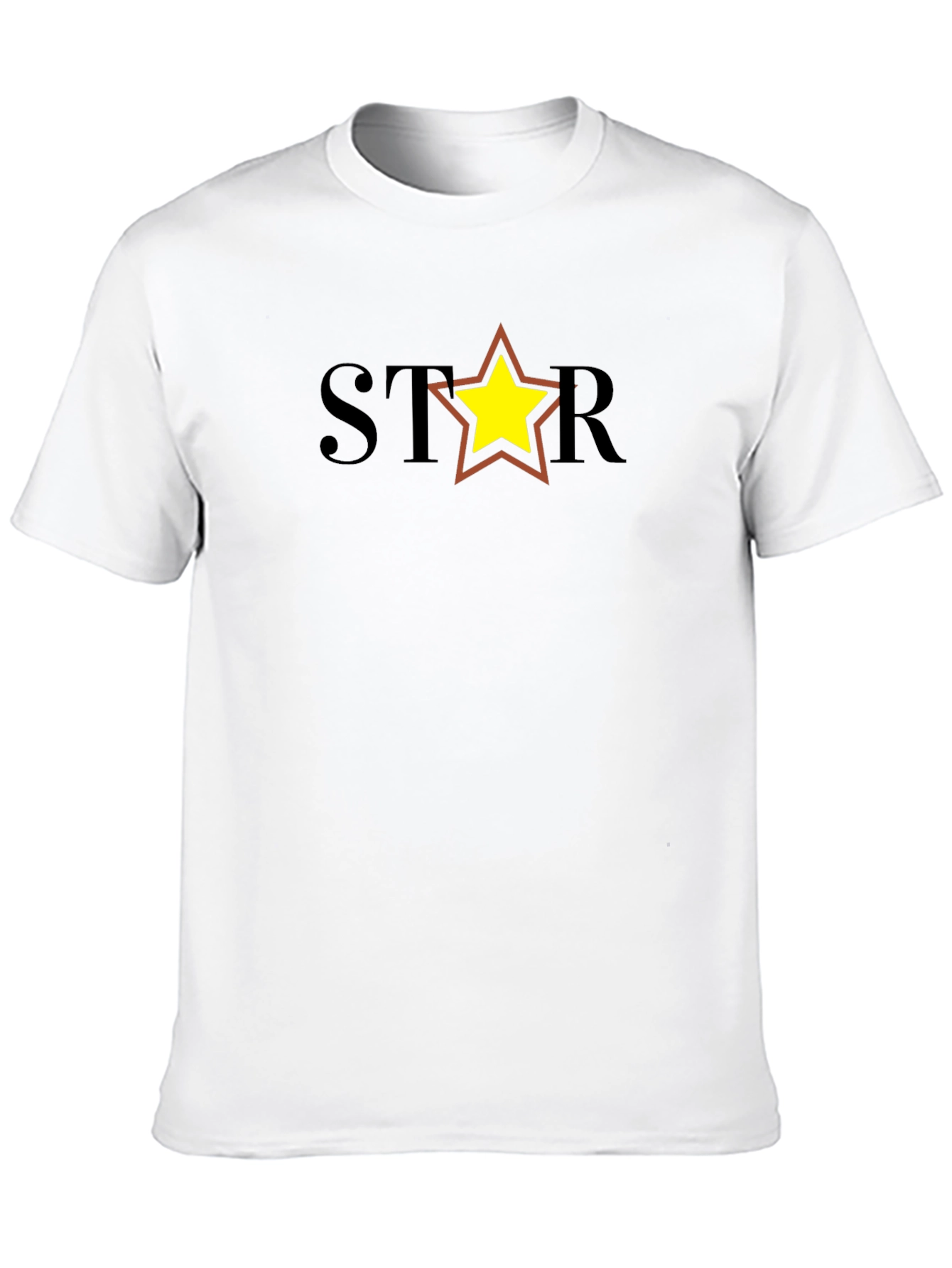 Star Graphic Tee - Black Cotton Blend Casual Shirt
