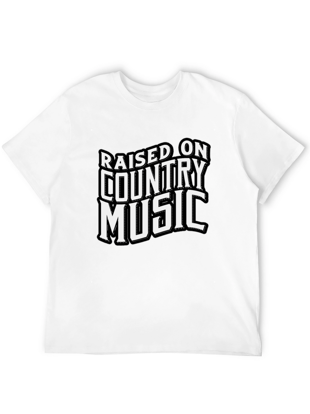 Raised on Country Music Black T-Shirt