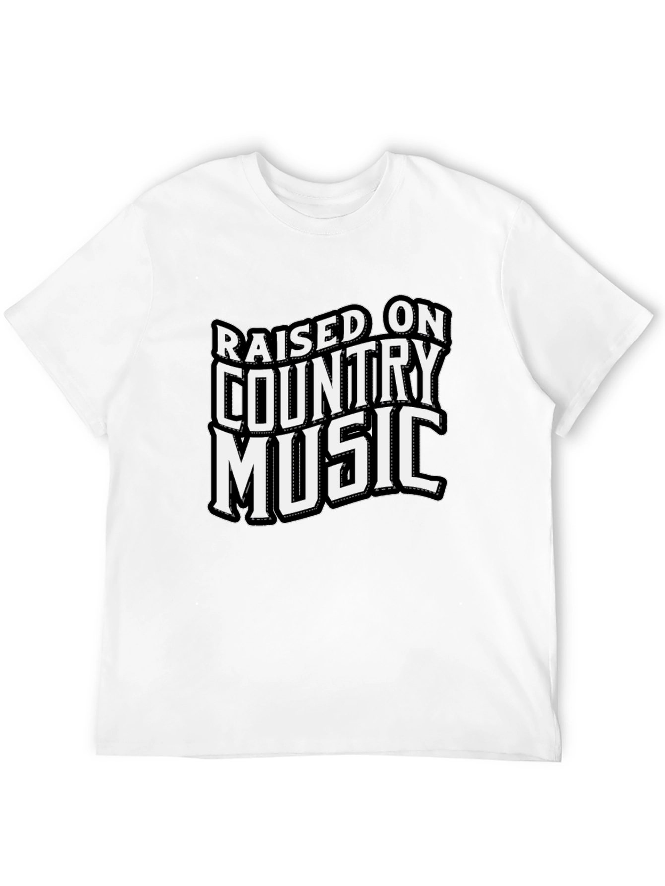 Raised on Country Music Black T-Shirt