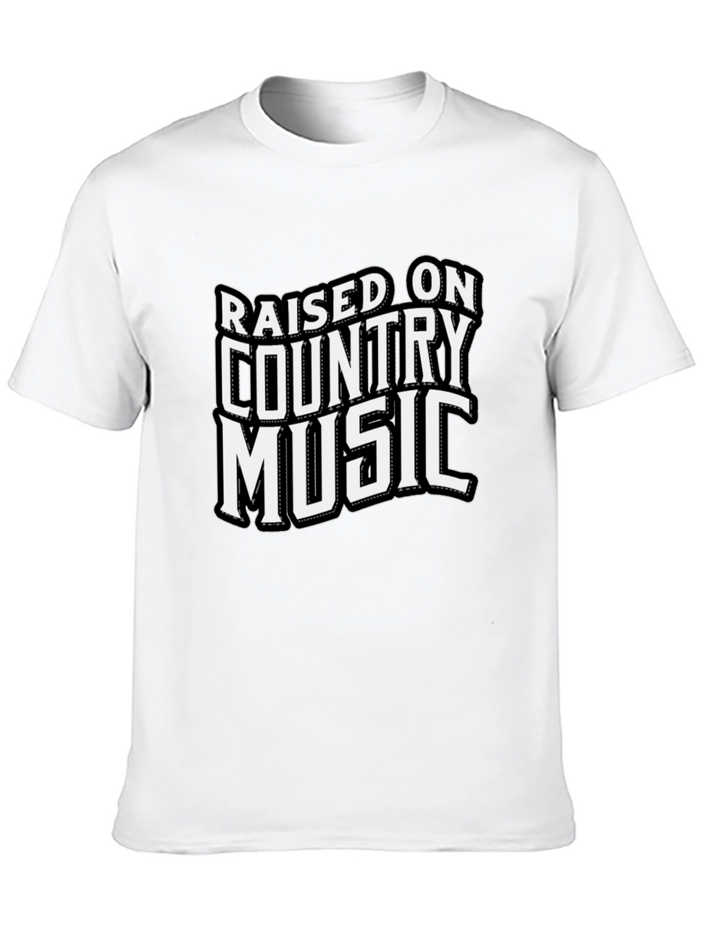 Raised on Country Music Black T-Shirt