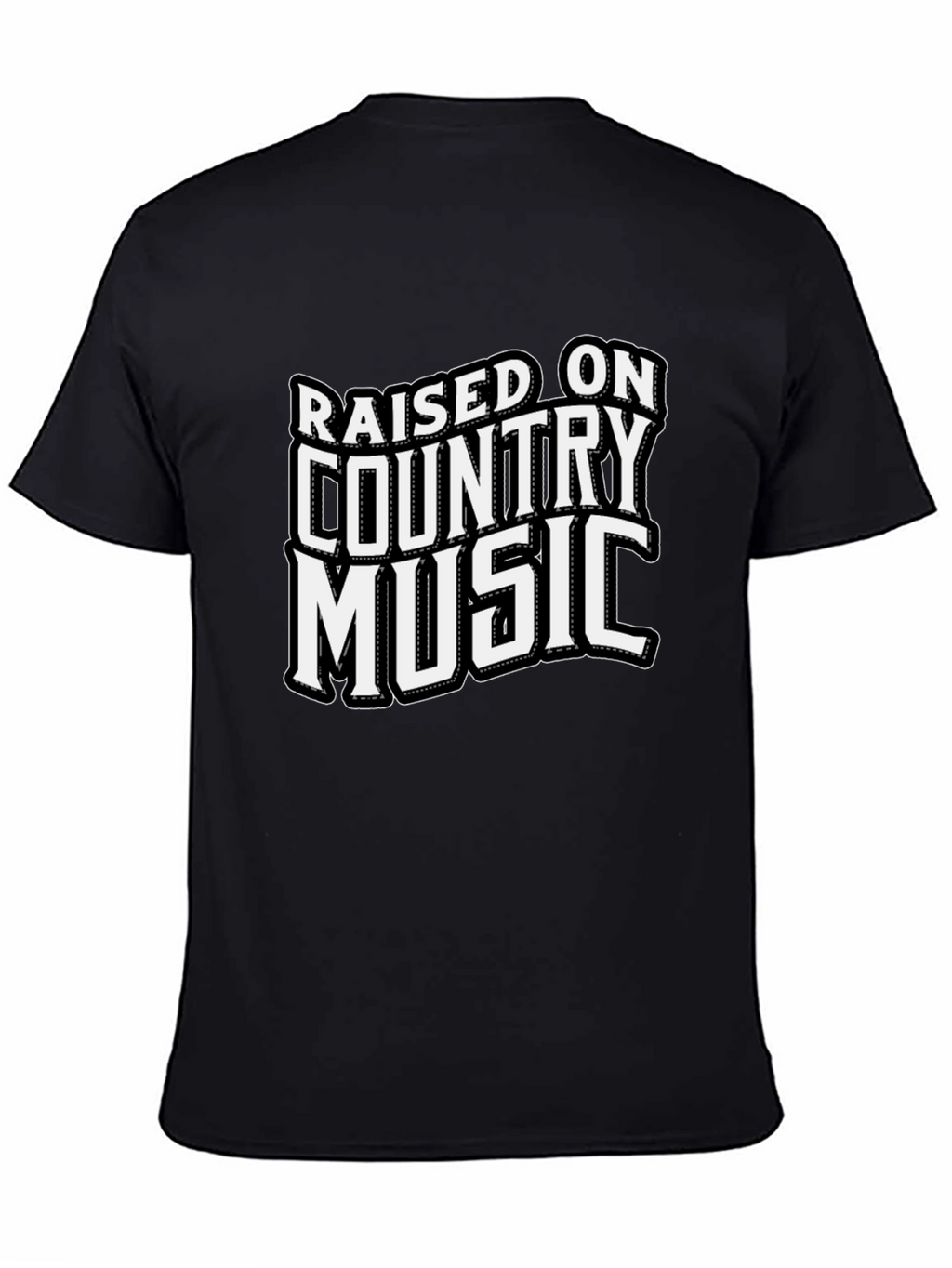 Raised on Country Music Black T-Shirt