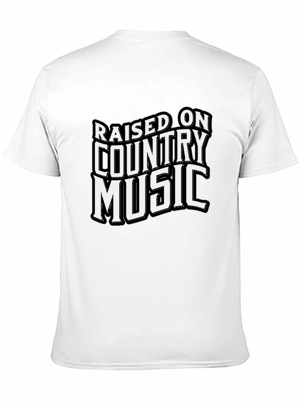 Raised on Country Music Black T-Shirt
