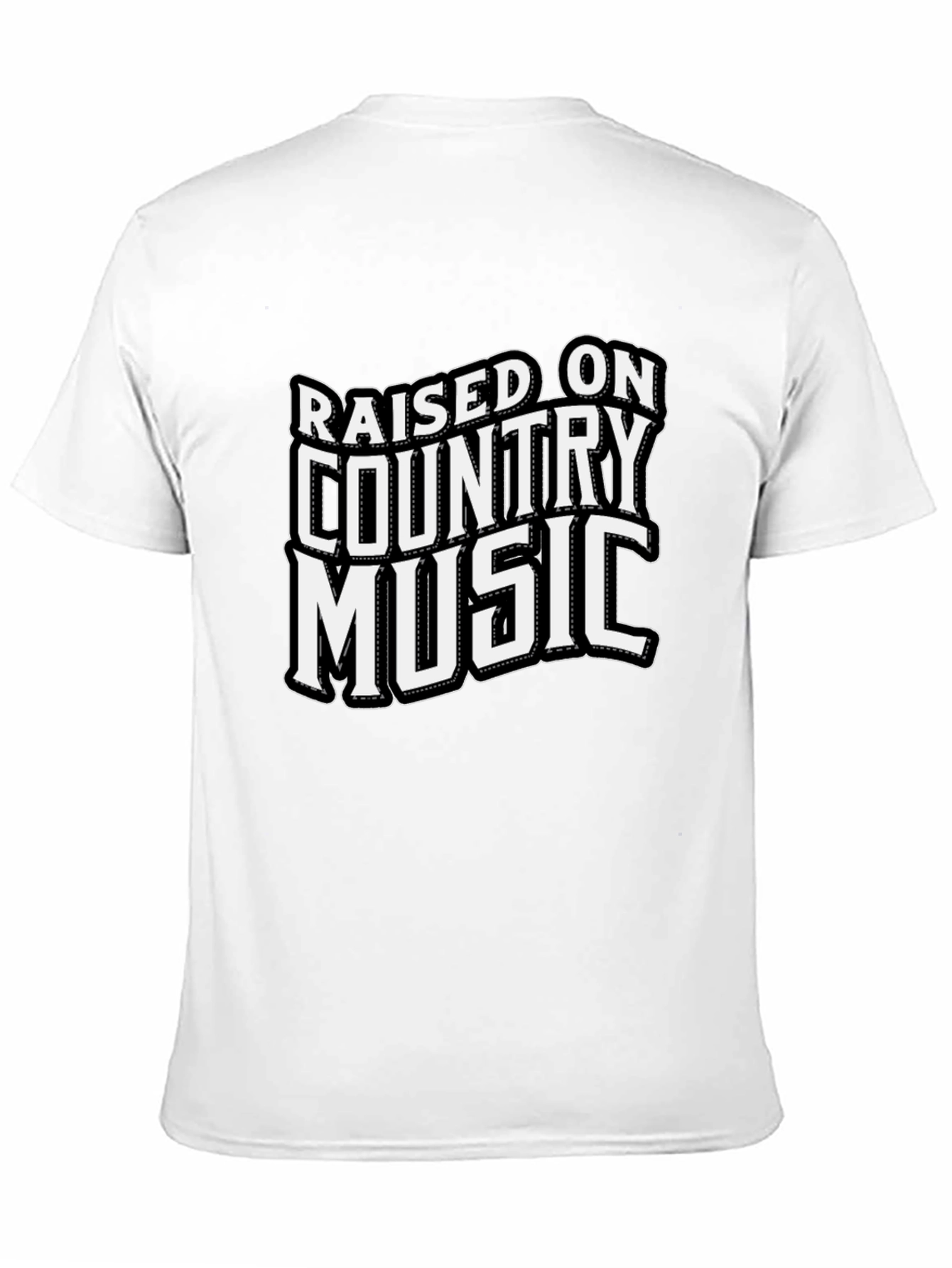 Raised on Country Music Black T-Shirt