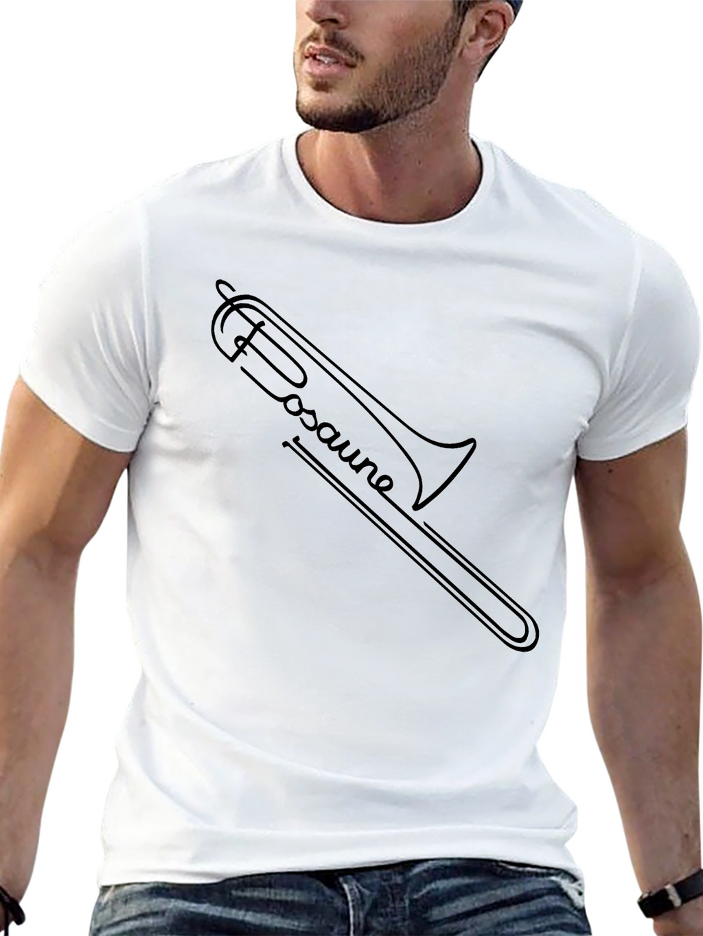 Trombone Music Shirt - Black