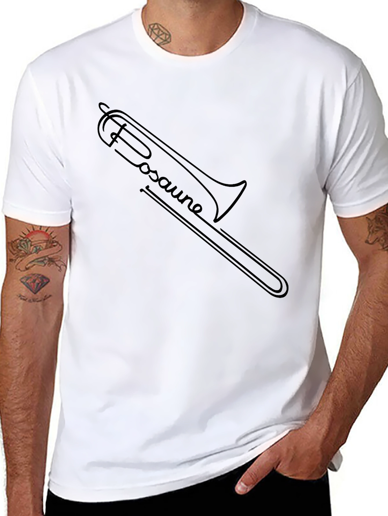Trombone Music Shirt - Black