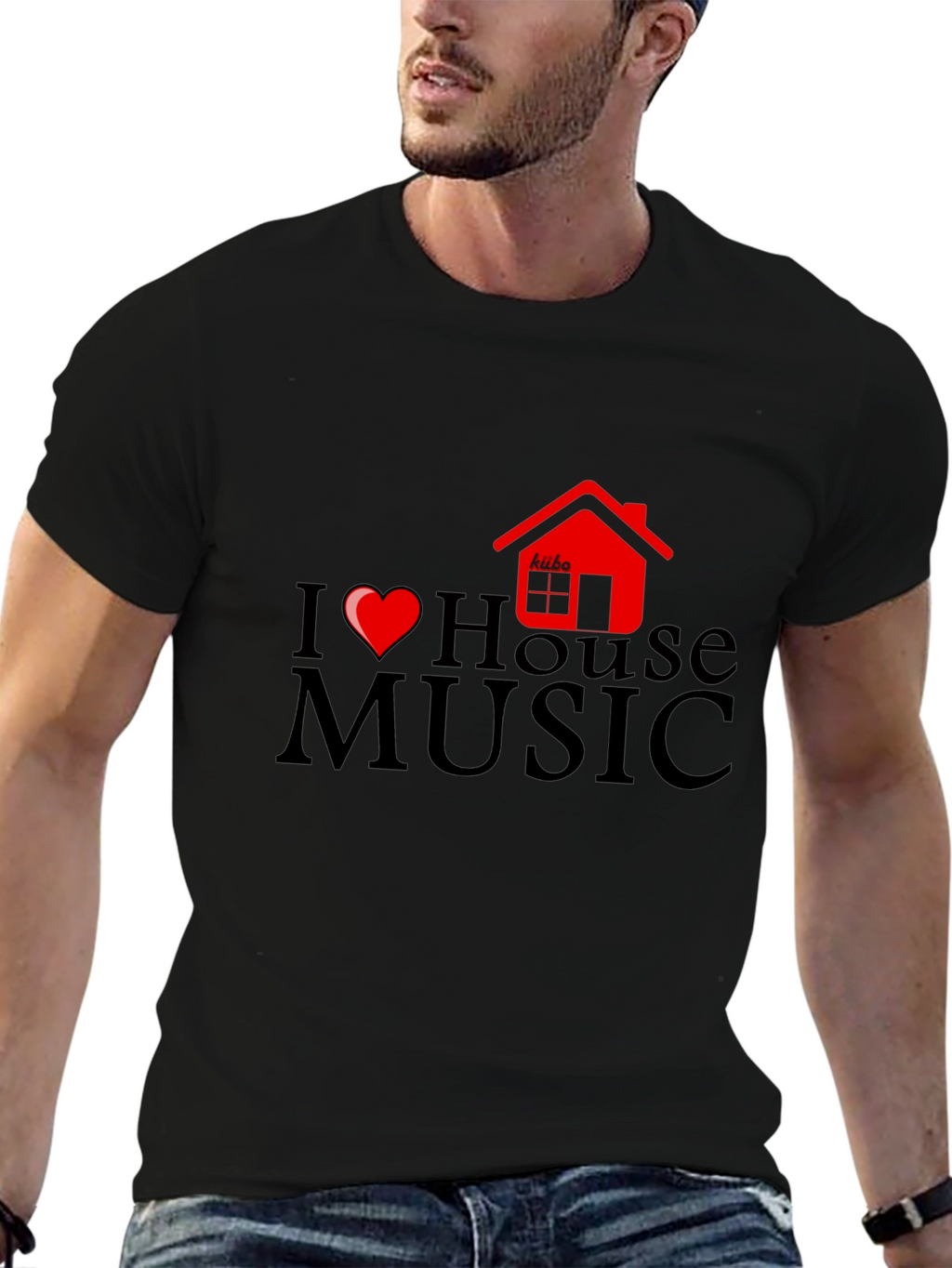 I Love House Music Graphic Tee