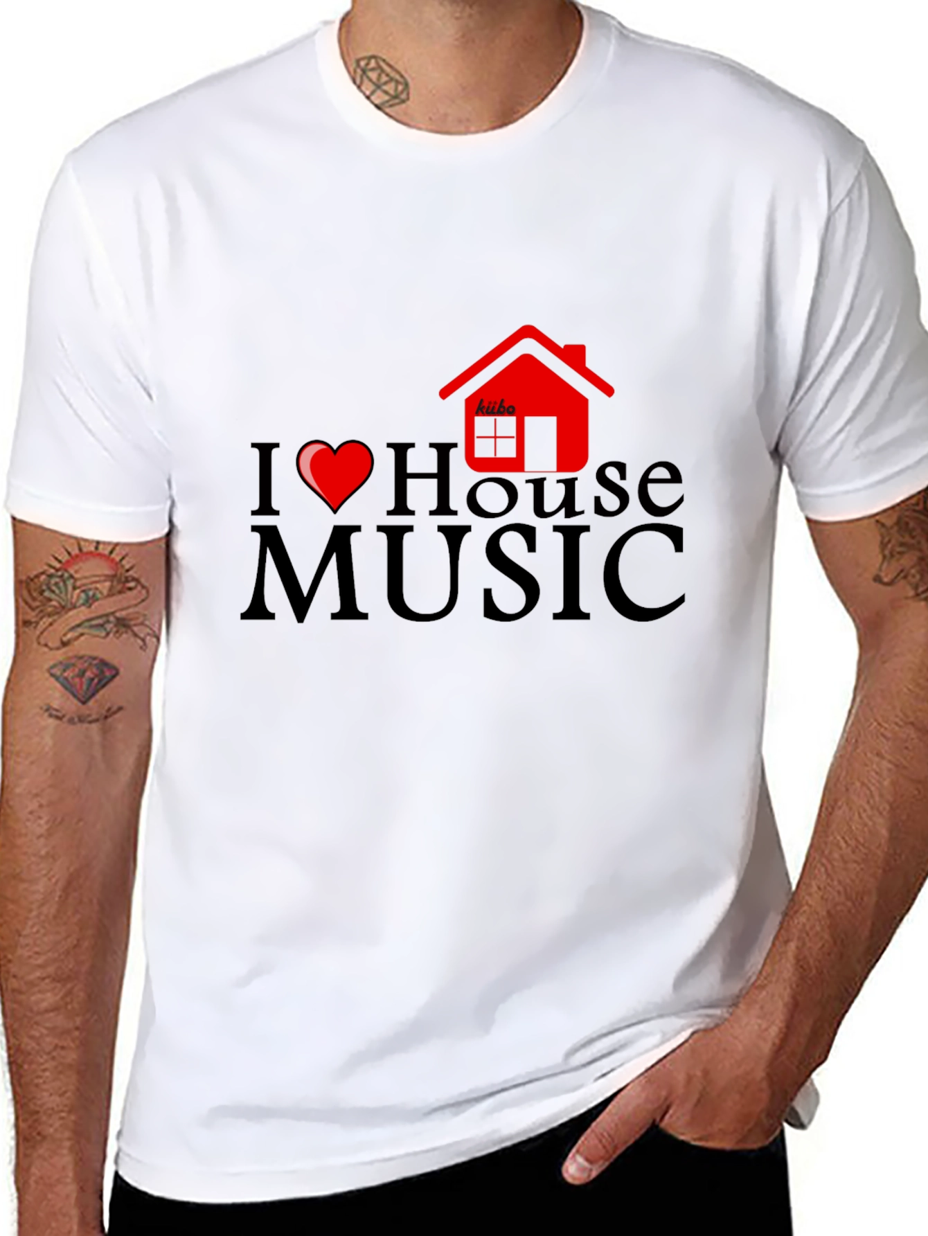 I Love House Music Graphic Tee
