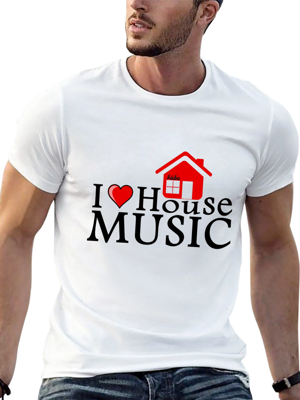 I Love House Music Graphic Tee