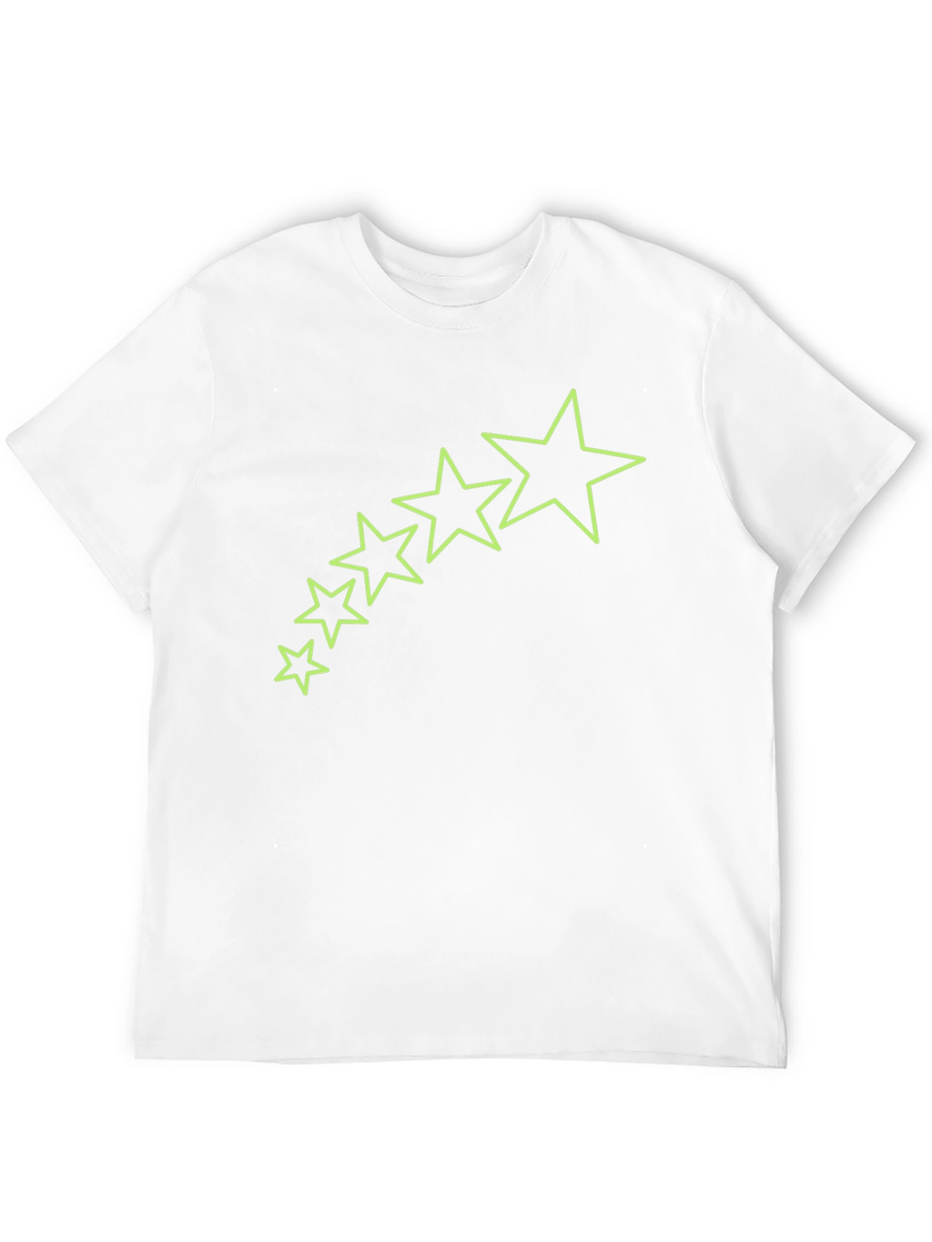 Mens Black T-Shirt with Star Graphics